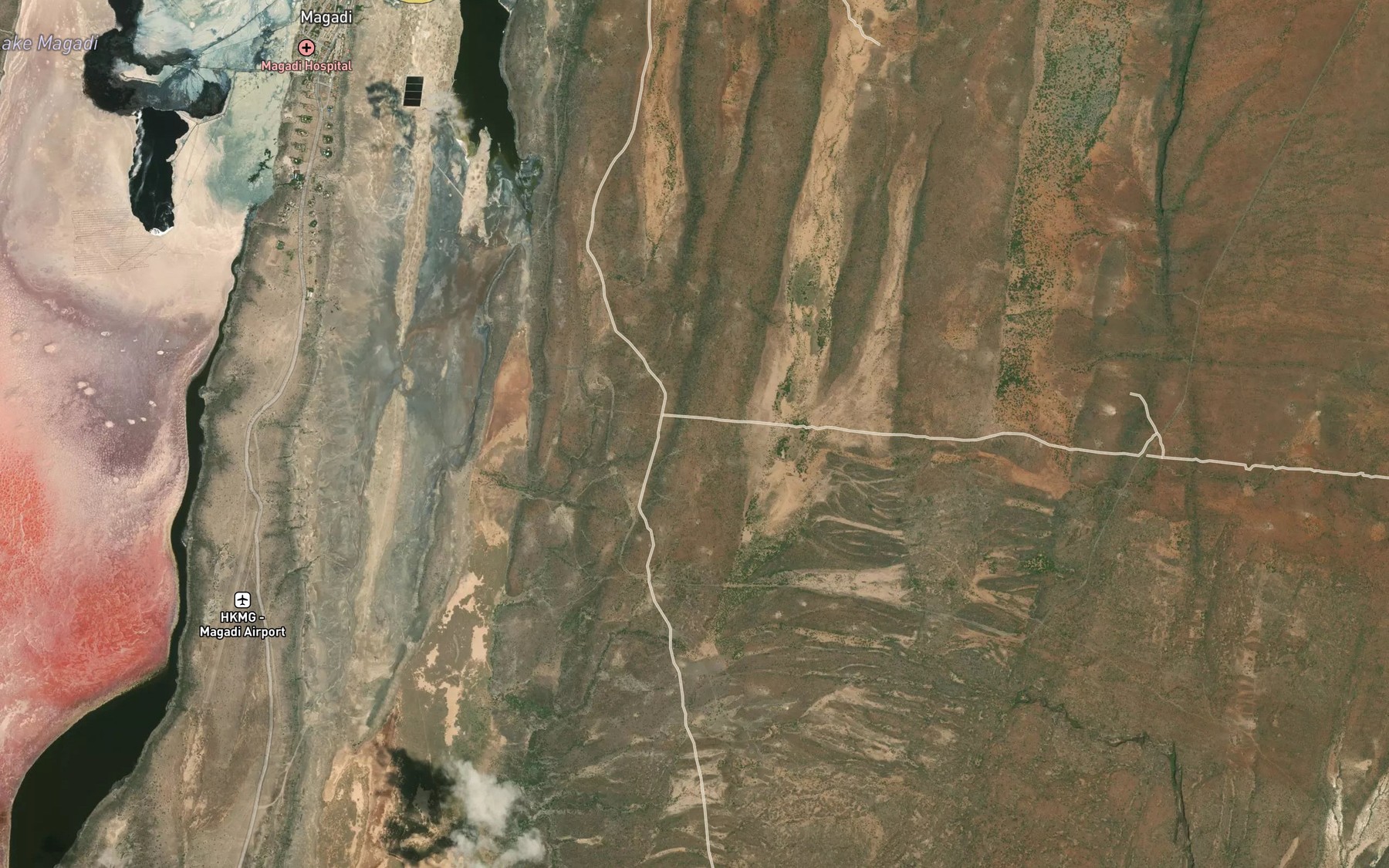 Satellite map of the Lenjone Dam