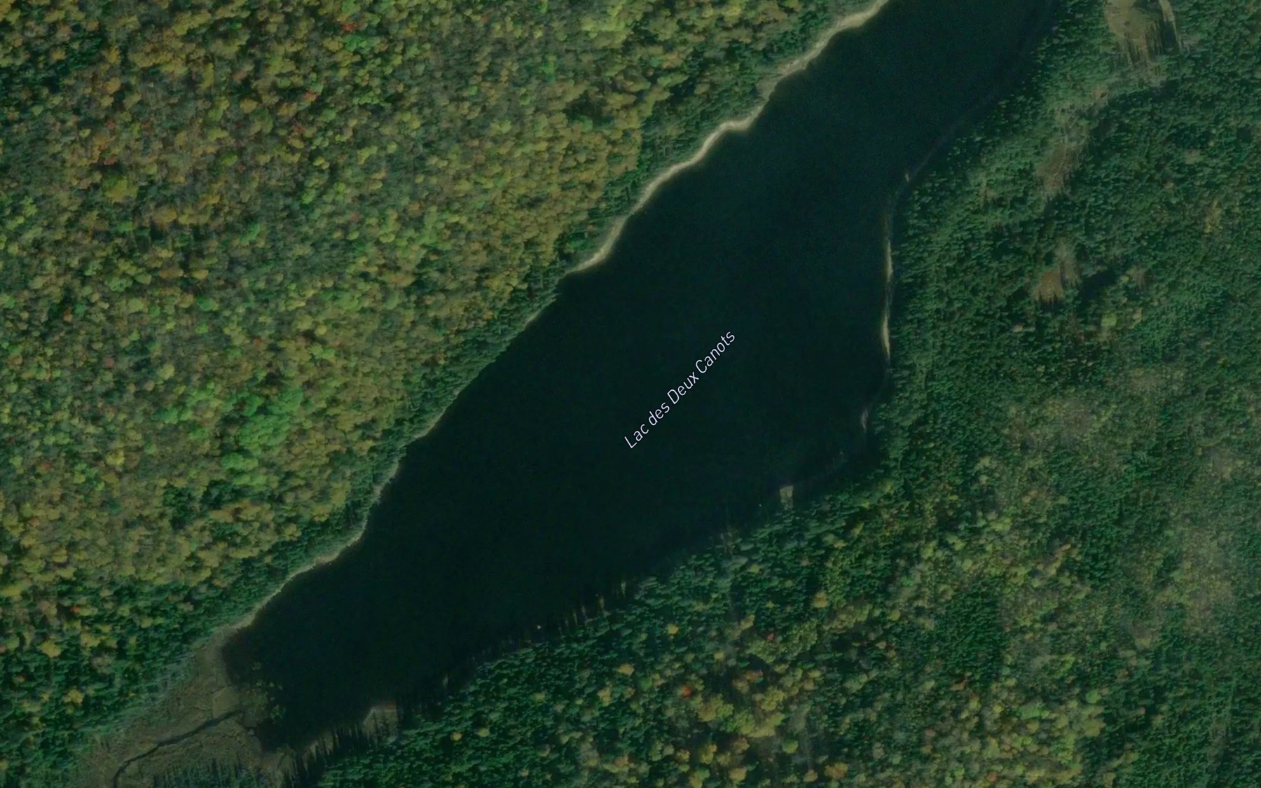 Satellite map of the Lac des Deux Canots