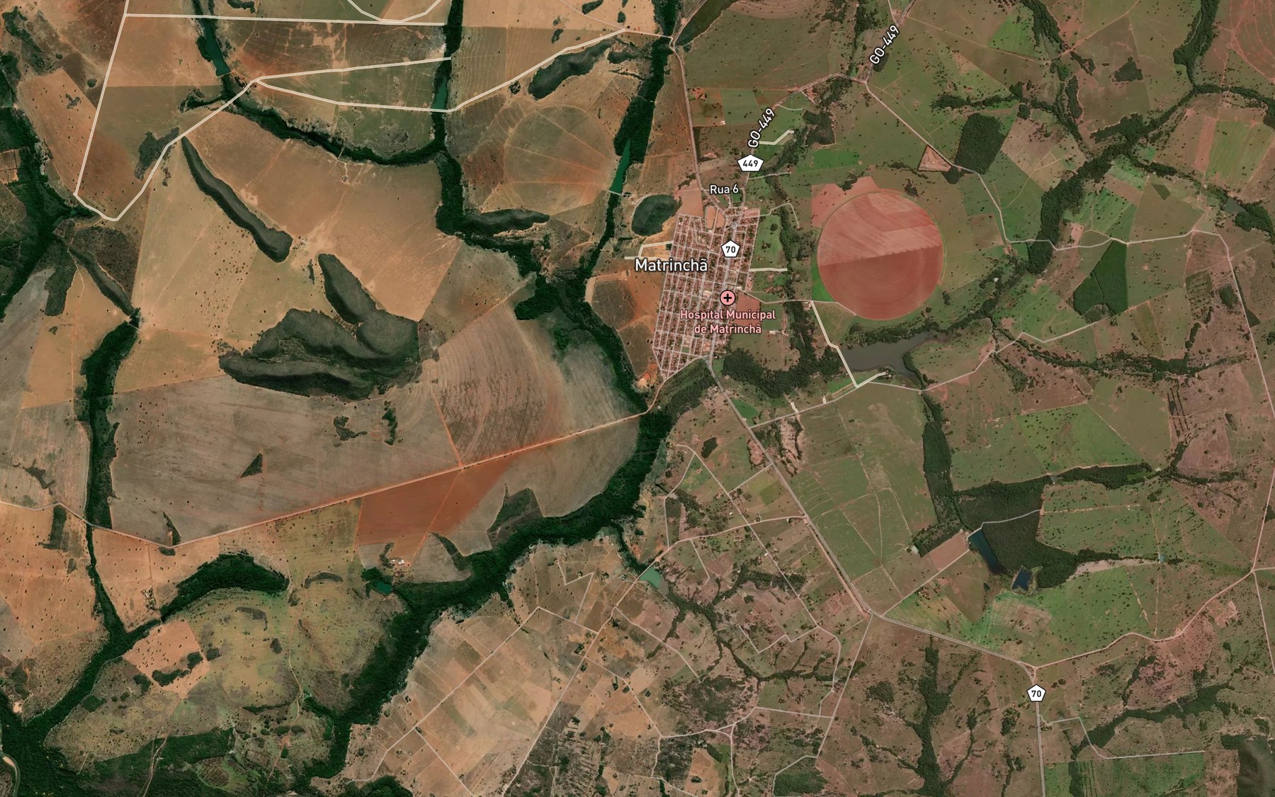 Satellite map of the Corrego Matrinxazinho