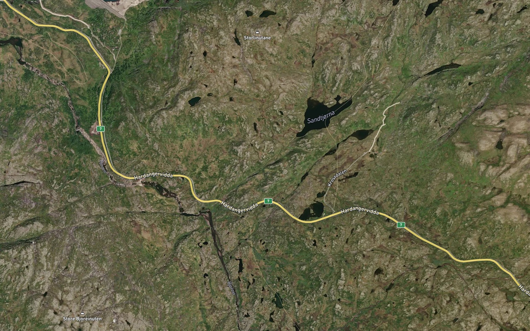 Satellite map of the Sandtjornbekken
