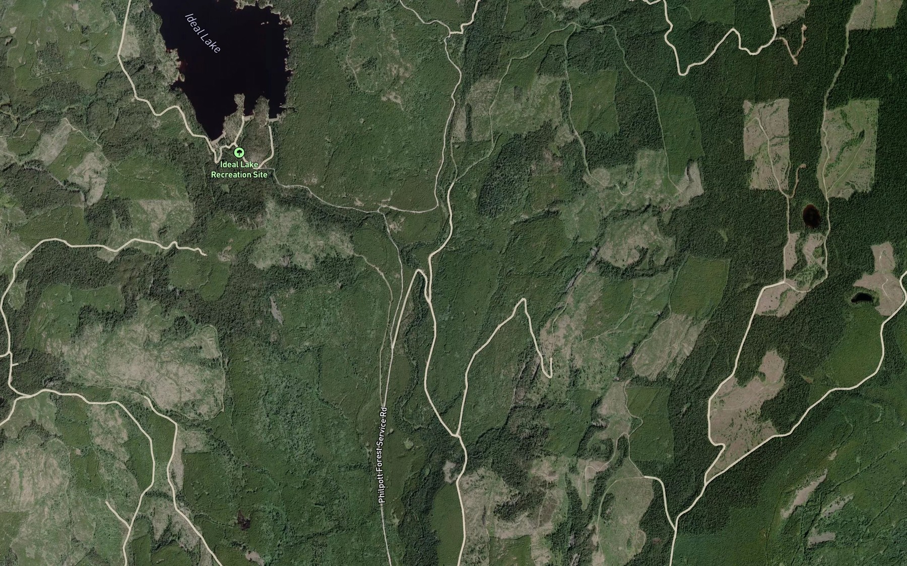 Satellite map of the Hilda Creek