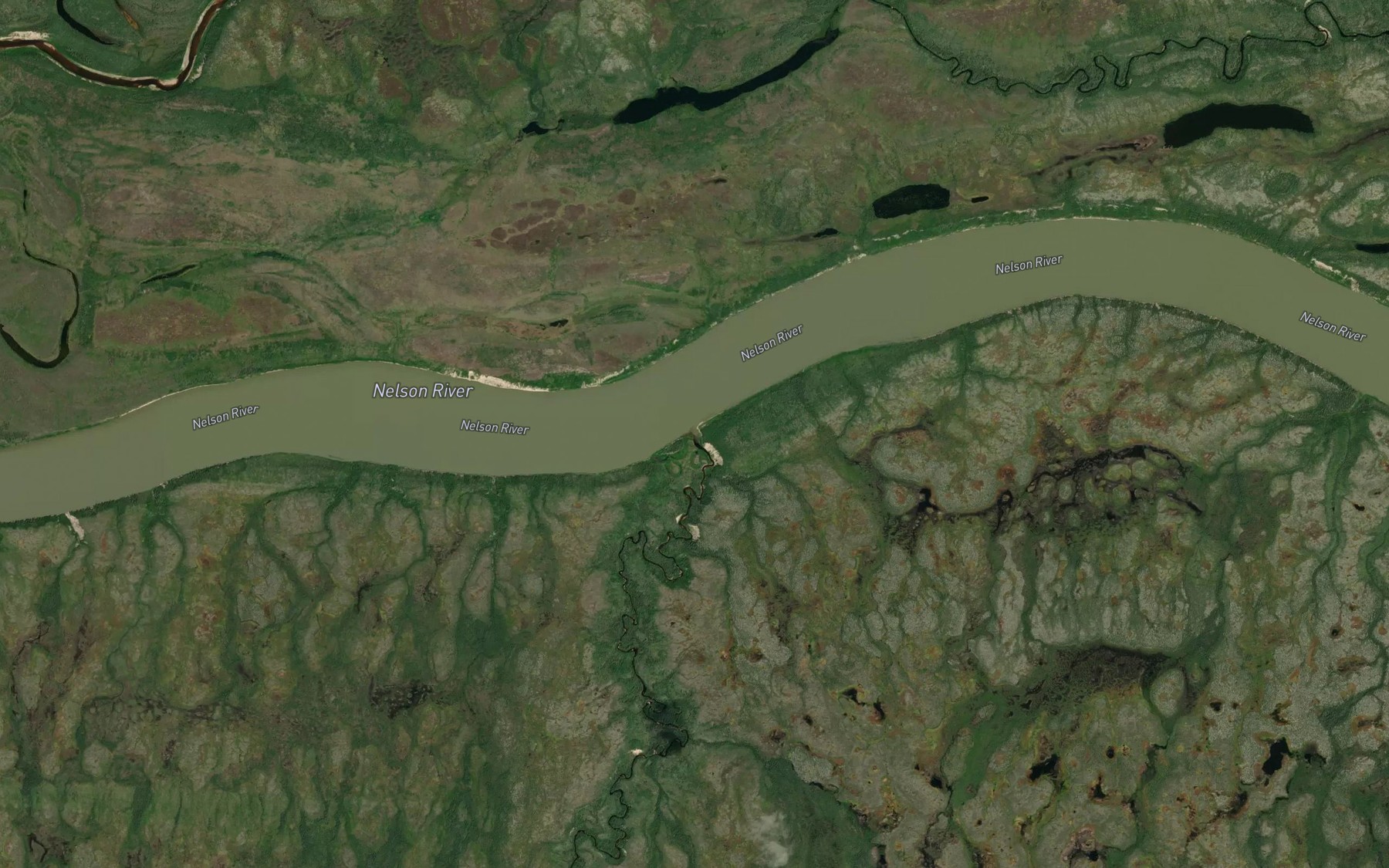 Satellite map of the Kaiskwasotasine River