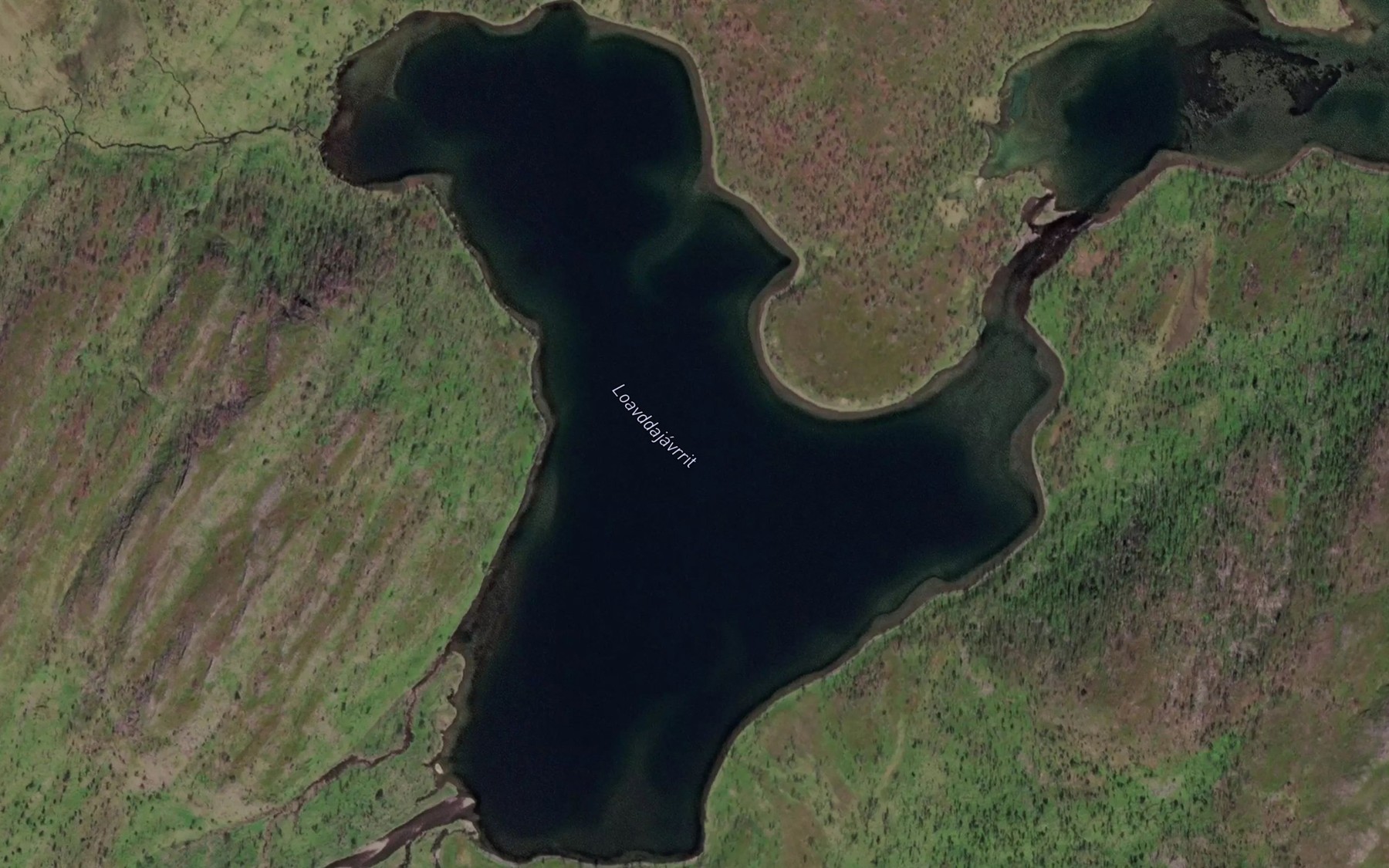 Satellite map of the Loavdajavrit