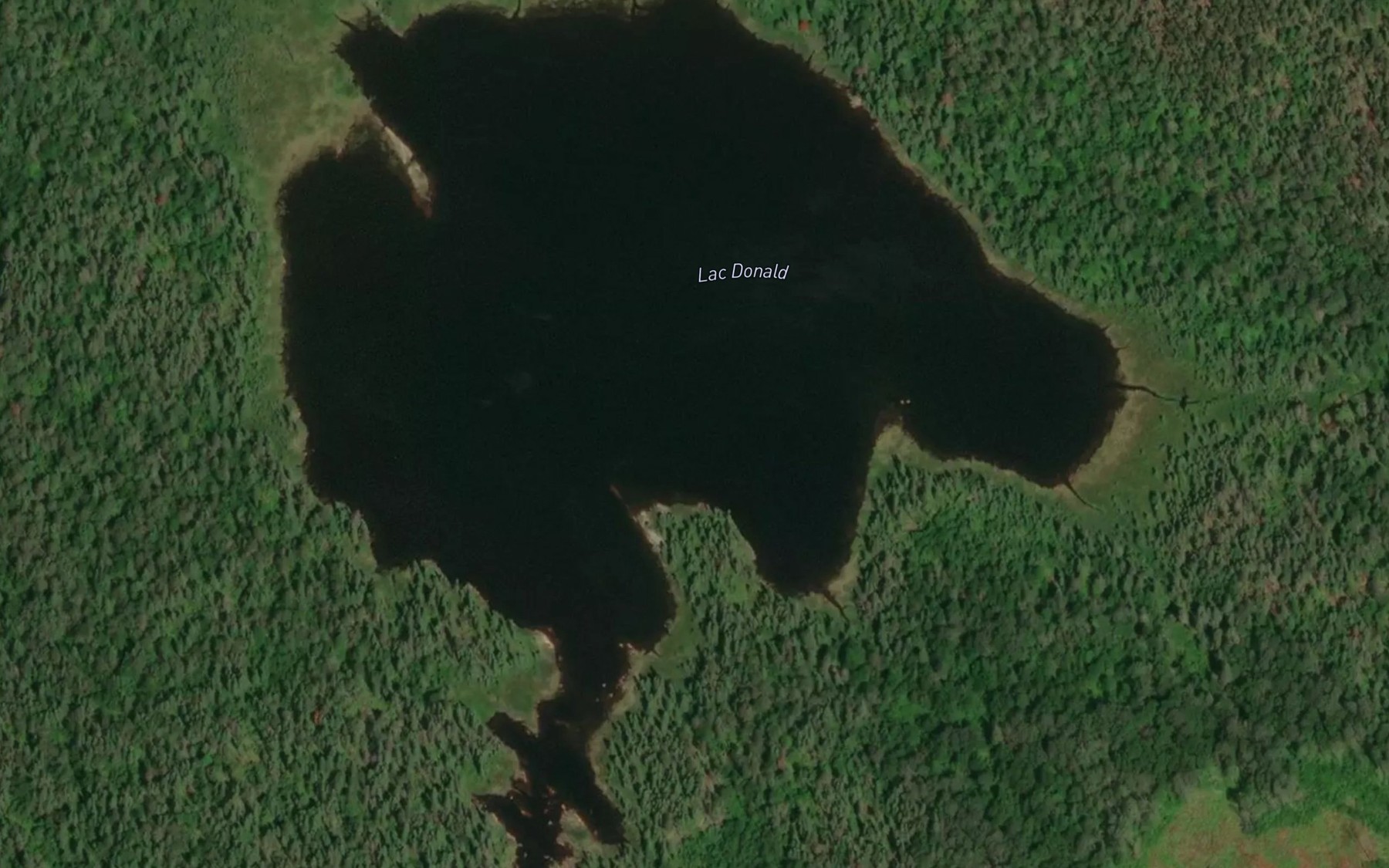 Satellite map of the Lac Donald