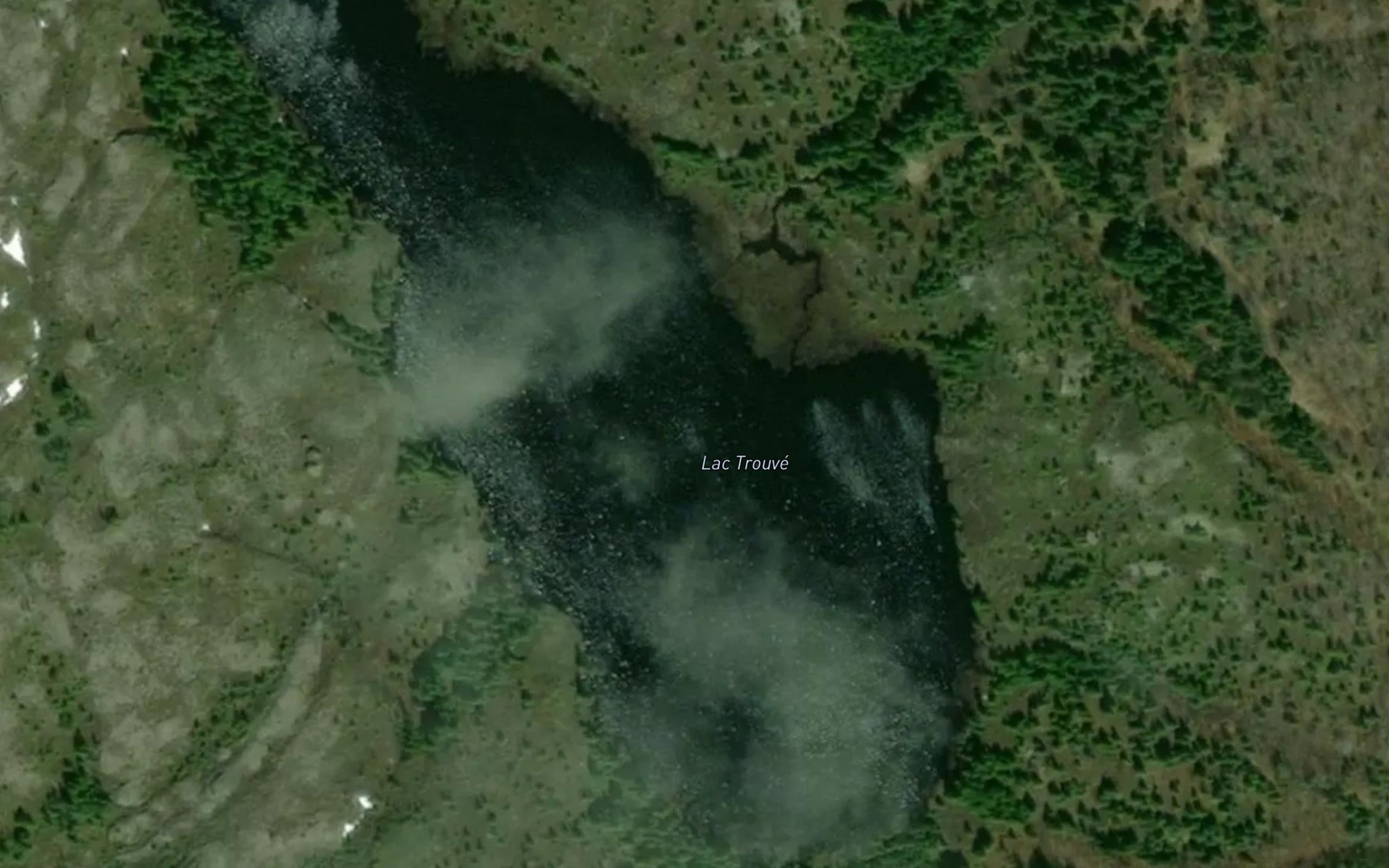 Satellite map of the Lac Trouve