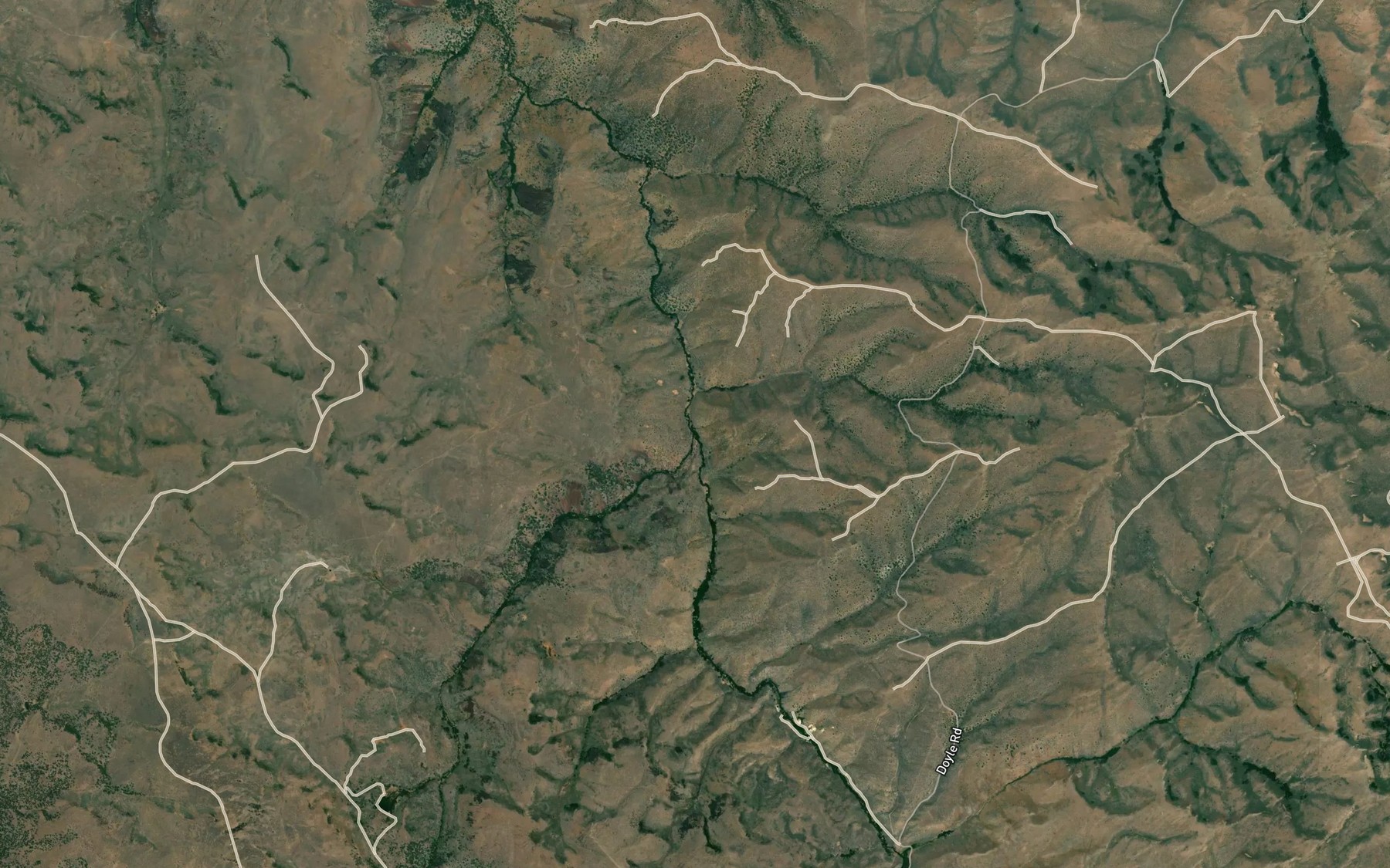 Satellite map of the Juniper Creek