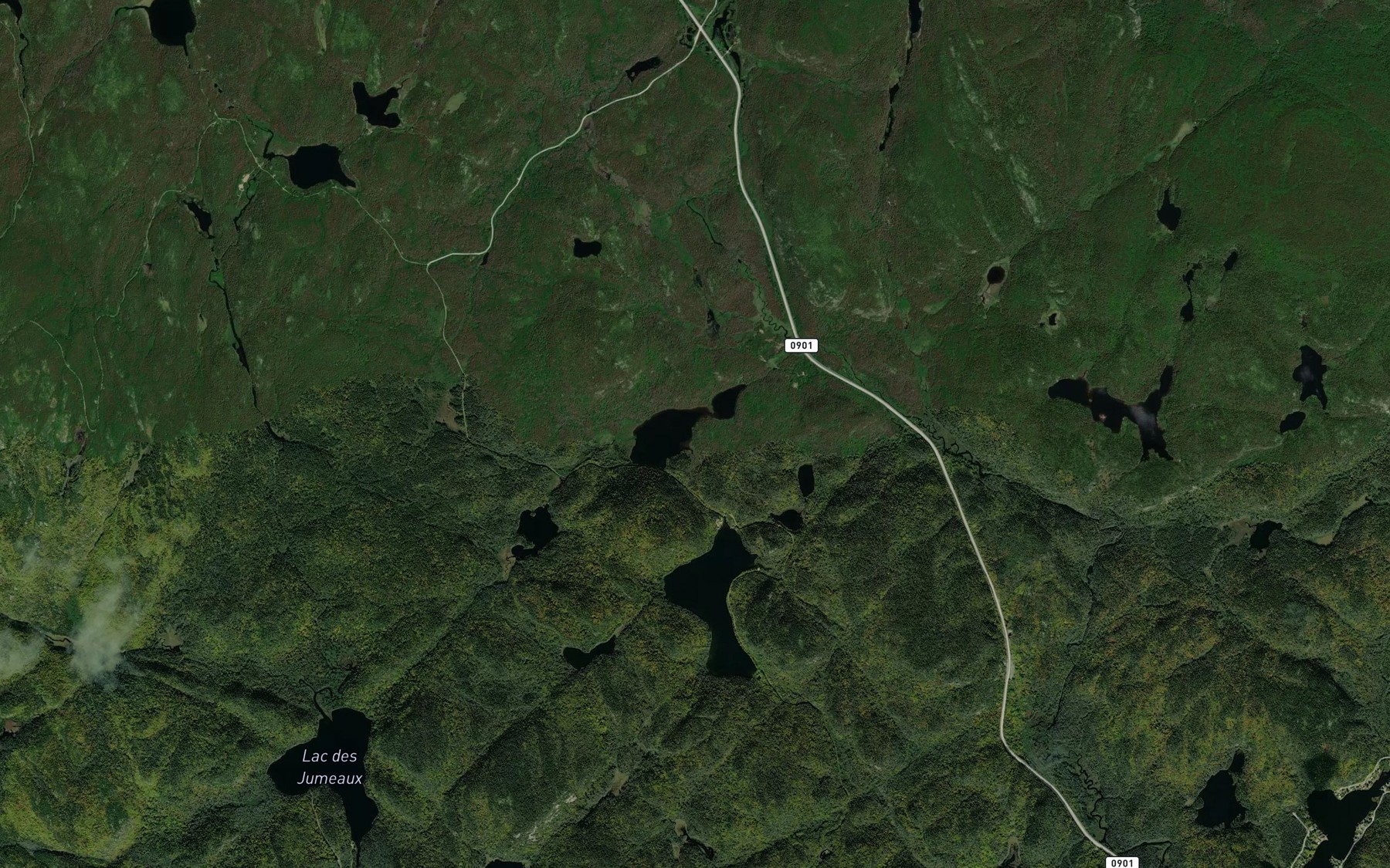 Satellite map of the Lac Ristigouche