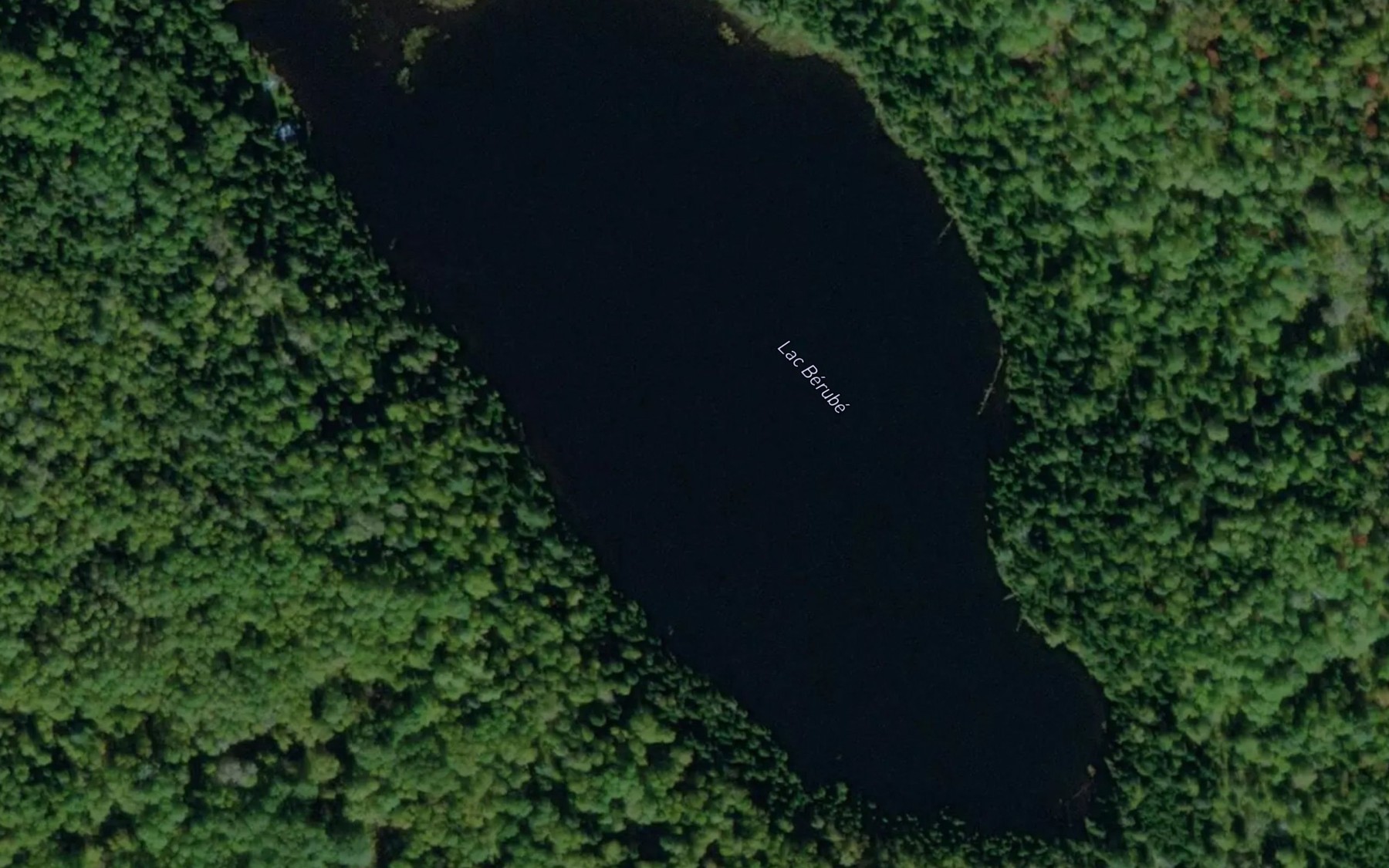 Satellite map of the Lac Berube