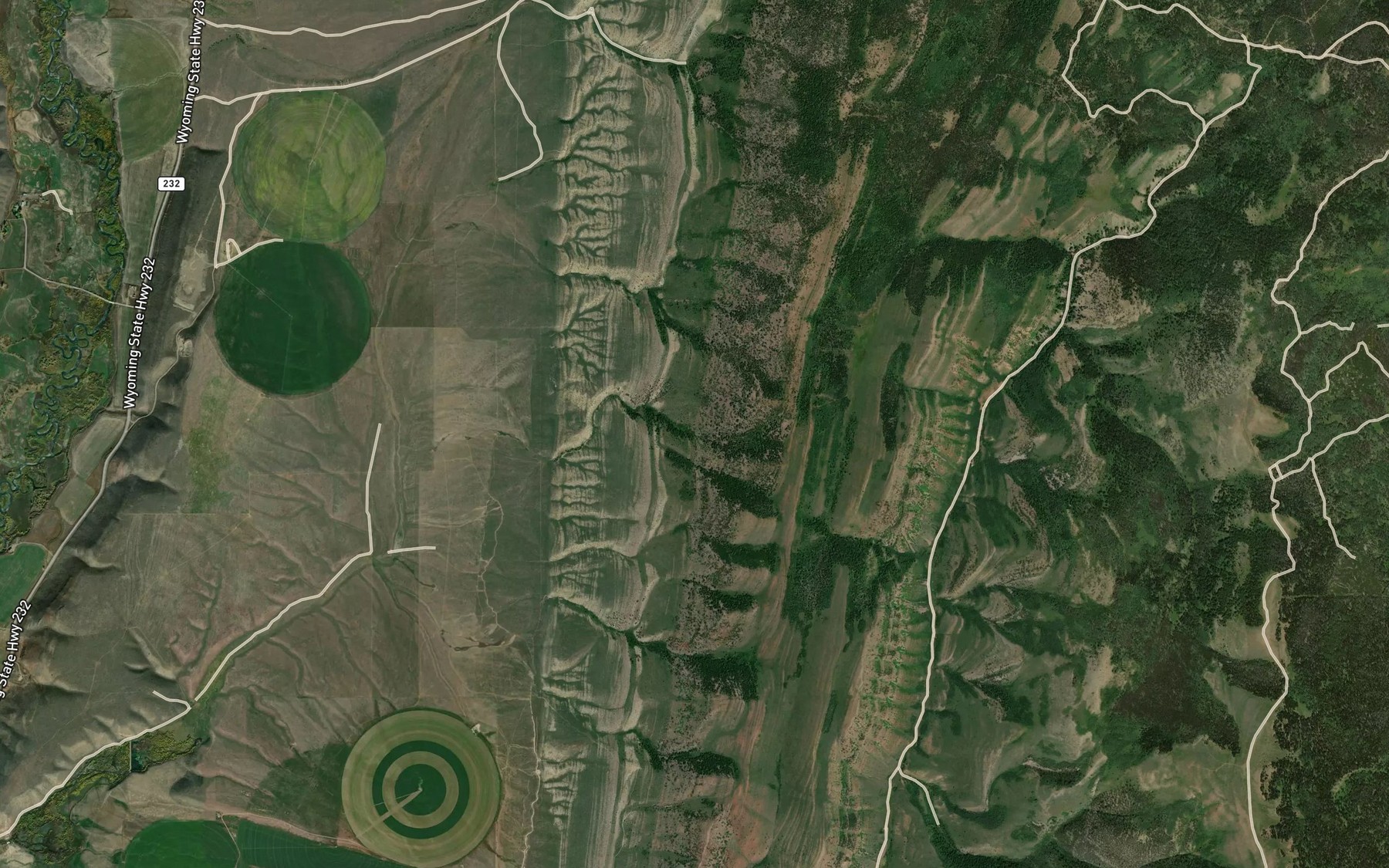 Satellite map of the Wyman Spring