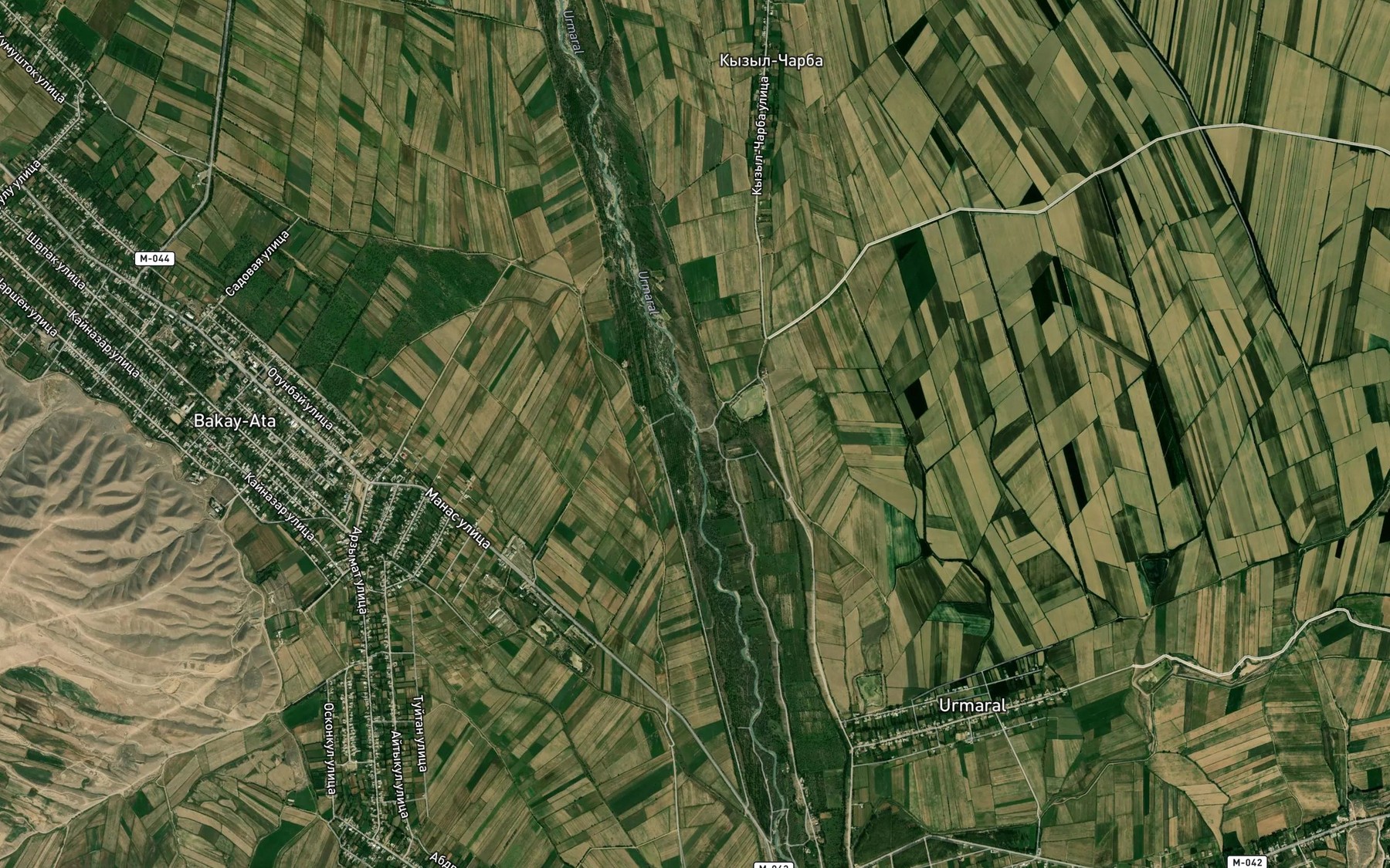 Satellite map of the Aryk Bark