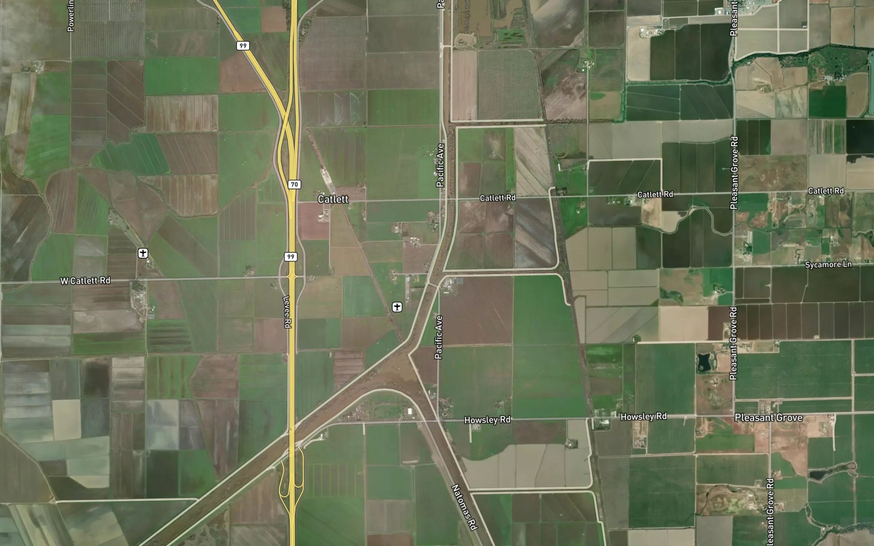 Satellite map of the King Slough