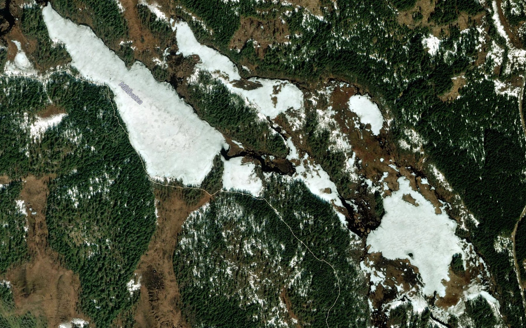 Satellite map of the Malervatnet