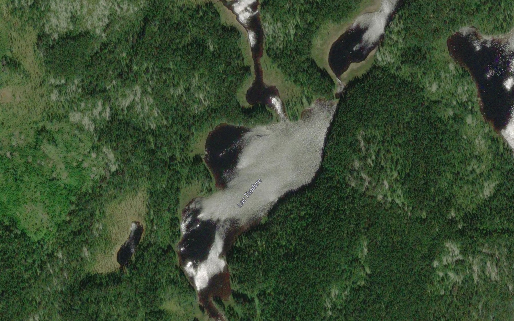 Satellite map of the Lac Thodure