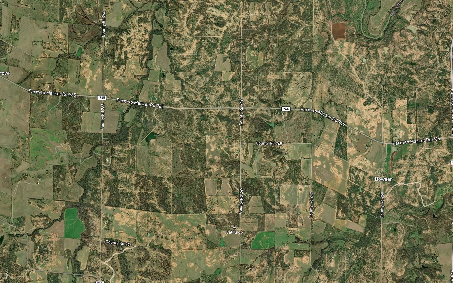 Satellite map of the Soil Conservation Service Site 3 Reservoir