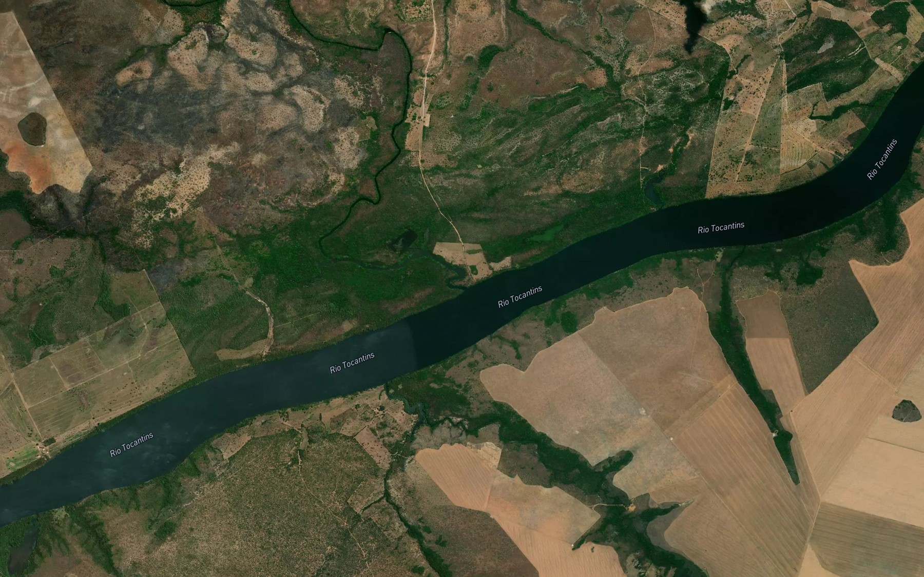 Satellite map of the Ribeirao Joao Alves