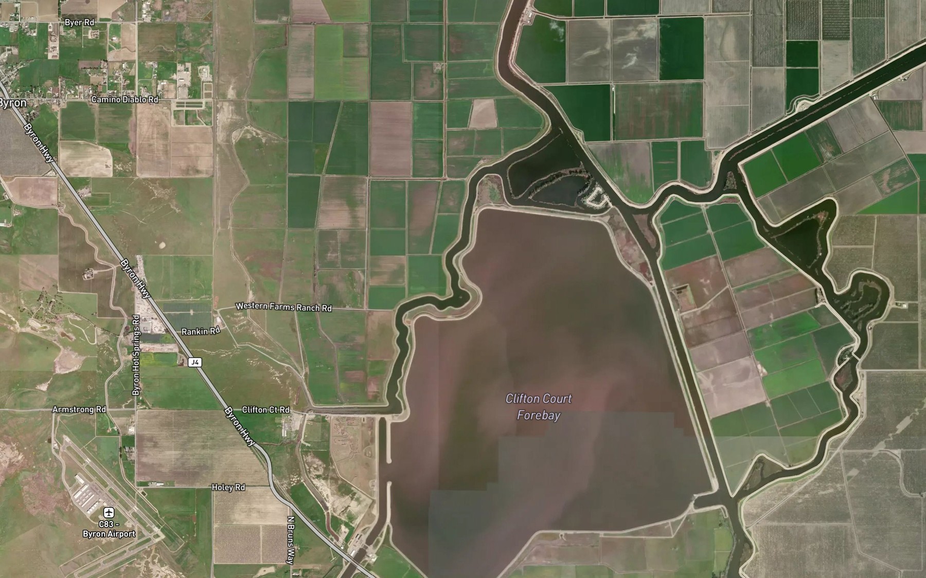 Satellite map of the Italian Slough