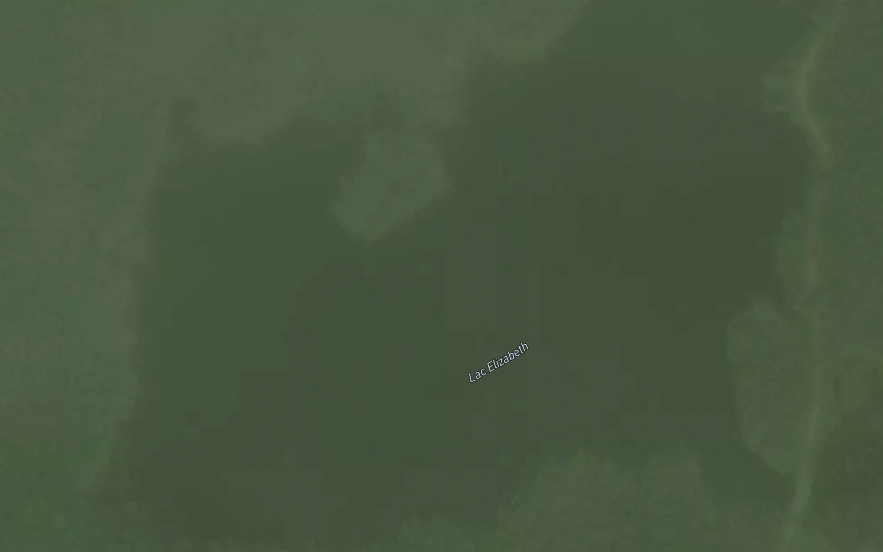Satellite map of the Lac Elizabeth