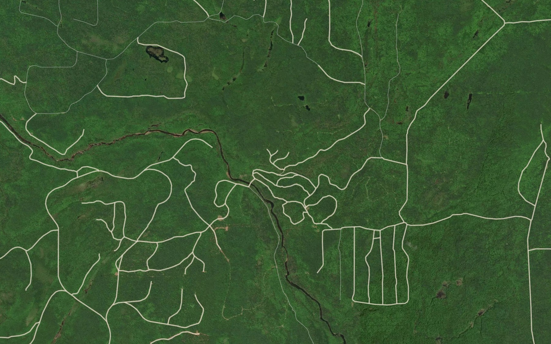Satellite map of the Canyon Creek