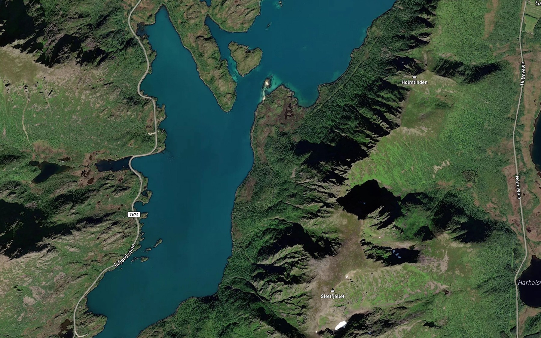 Satellite map of the Trillarbekken