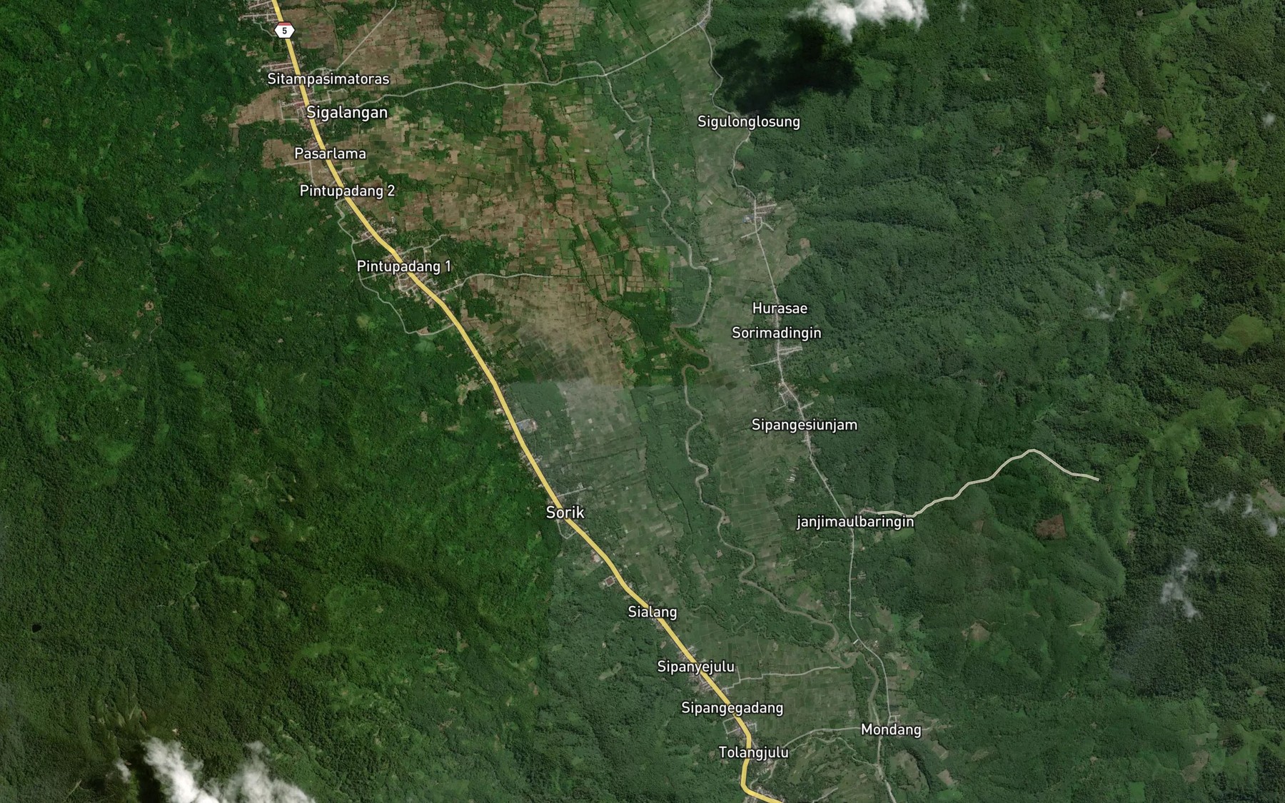 Satellite map of the Aek Mare