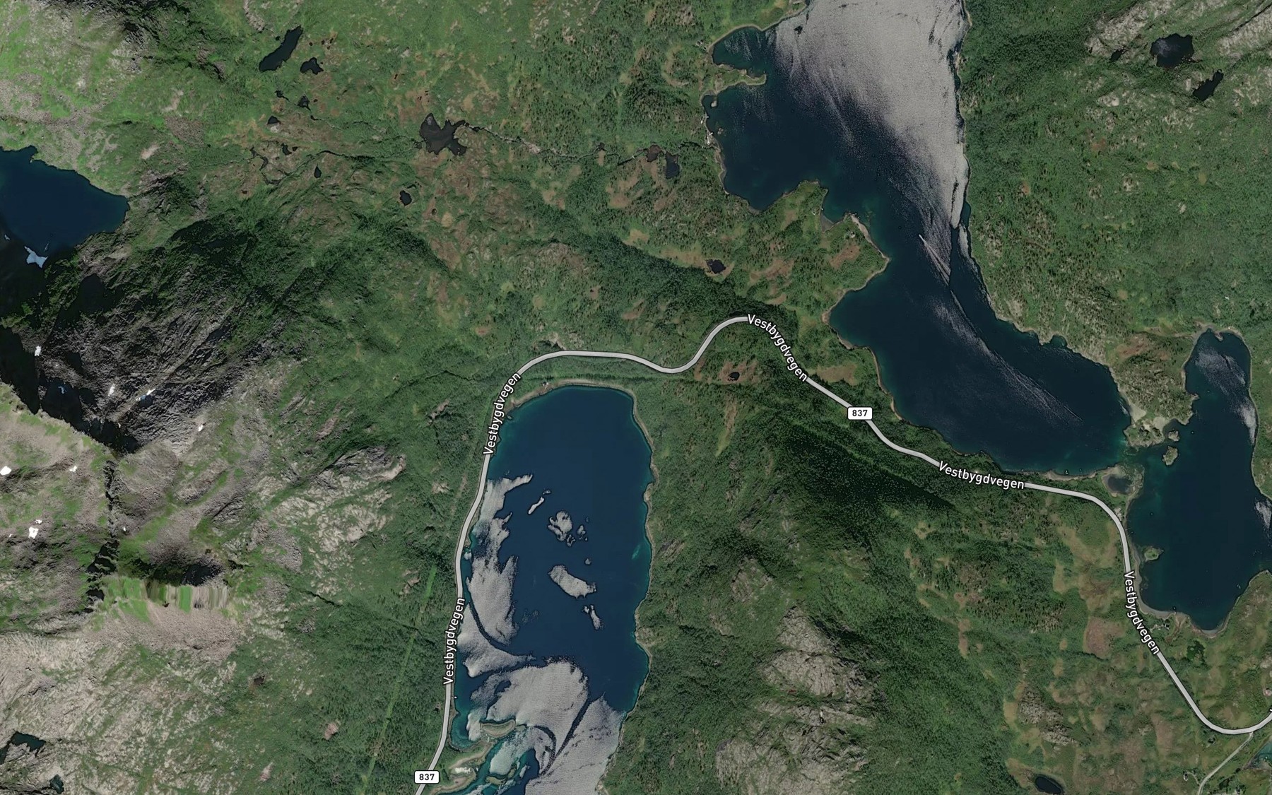 Satellite map of the Hysvika