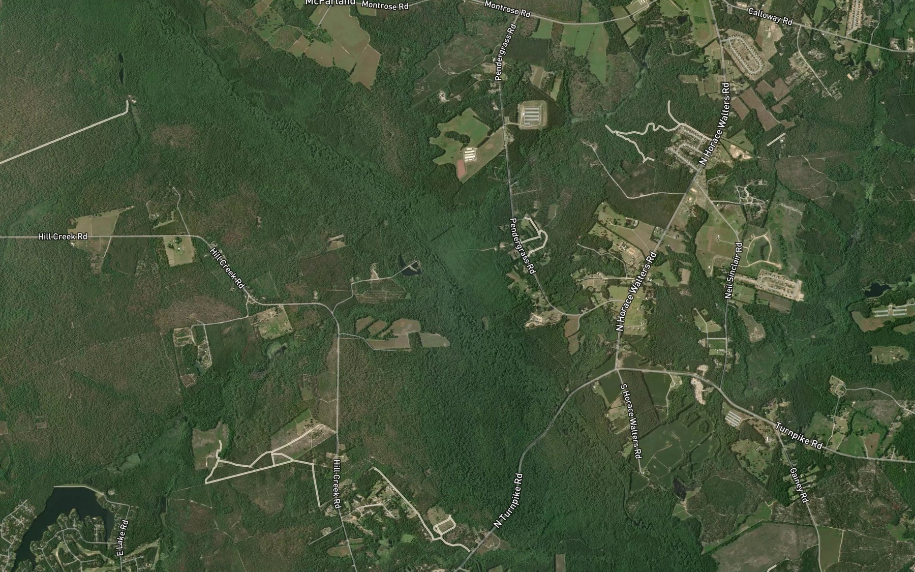 Satellite map of the Little Creek