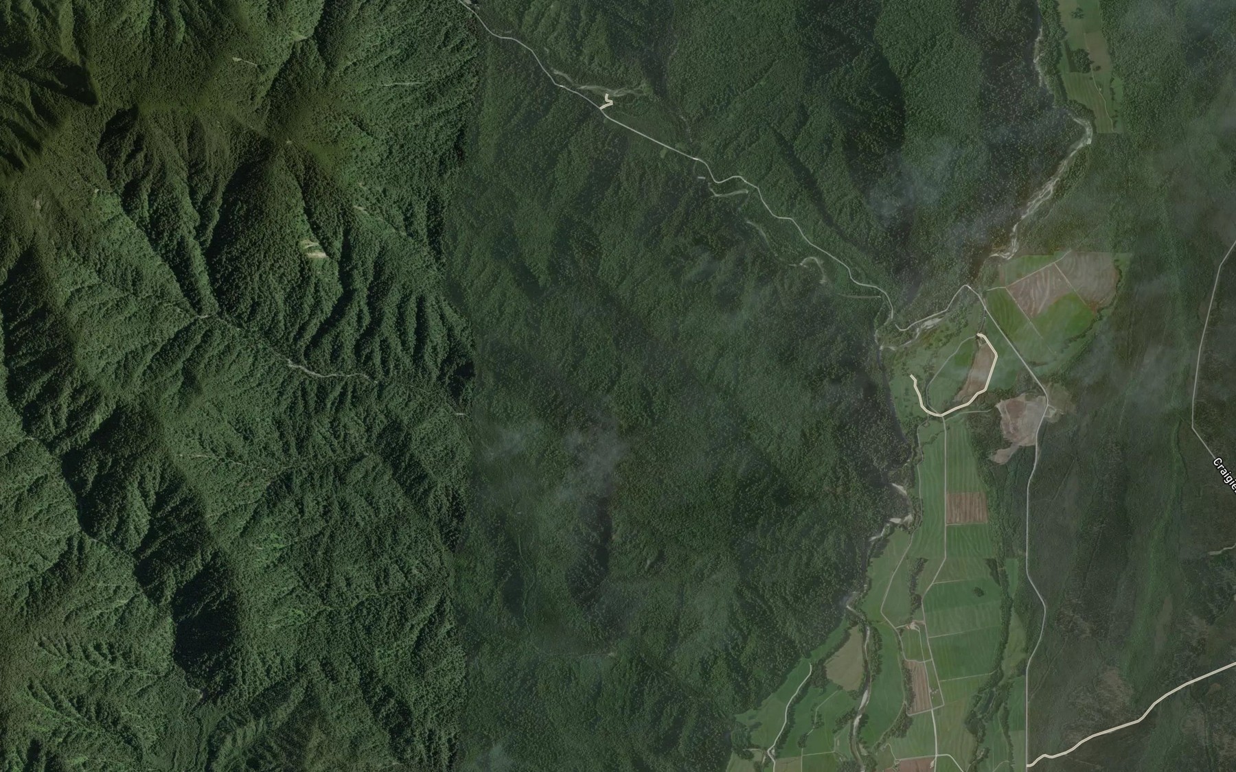 Satellite map of the Kakapo Creek