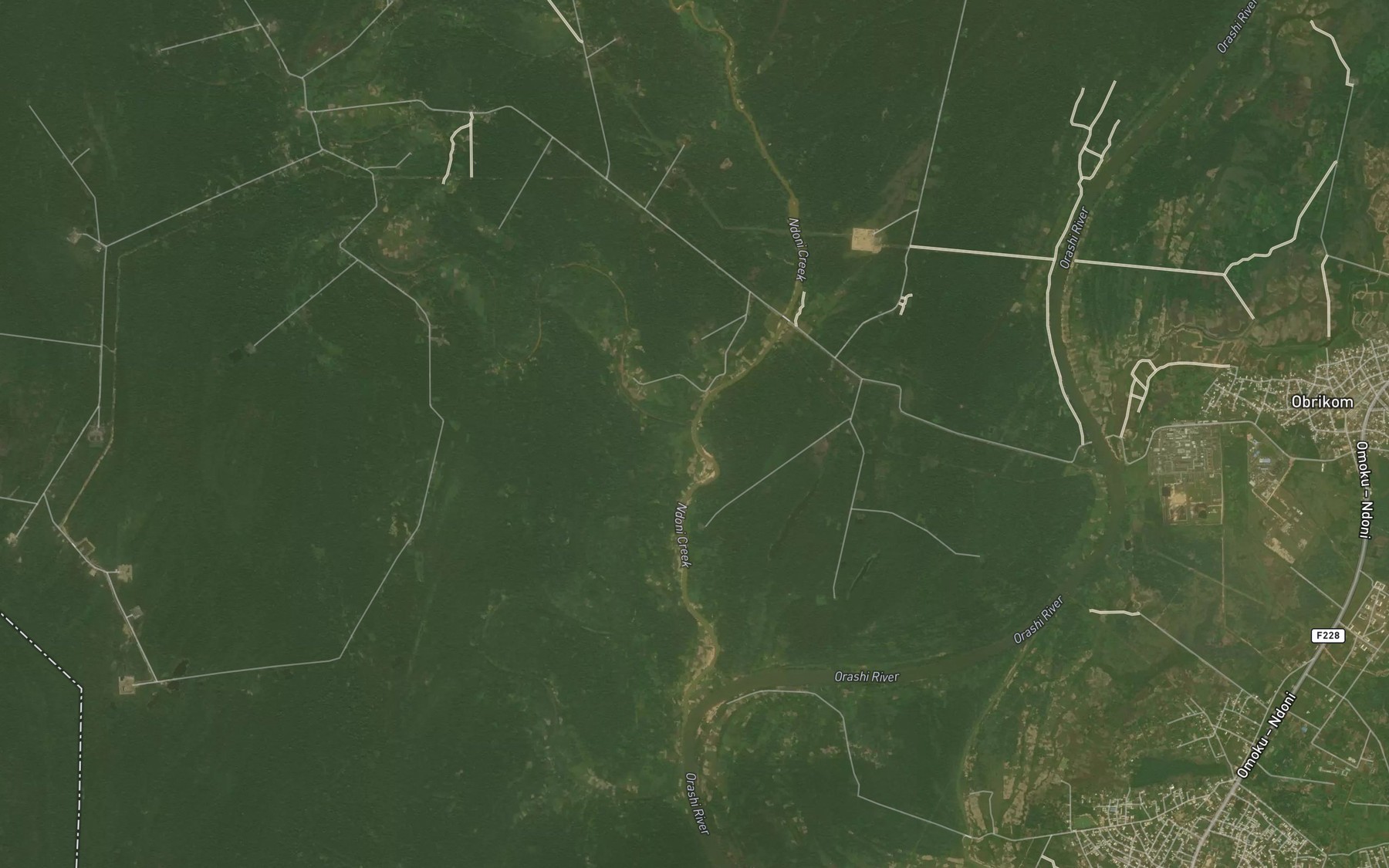 Satellite map of the Onita-Ugomu