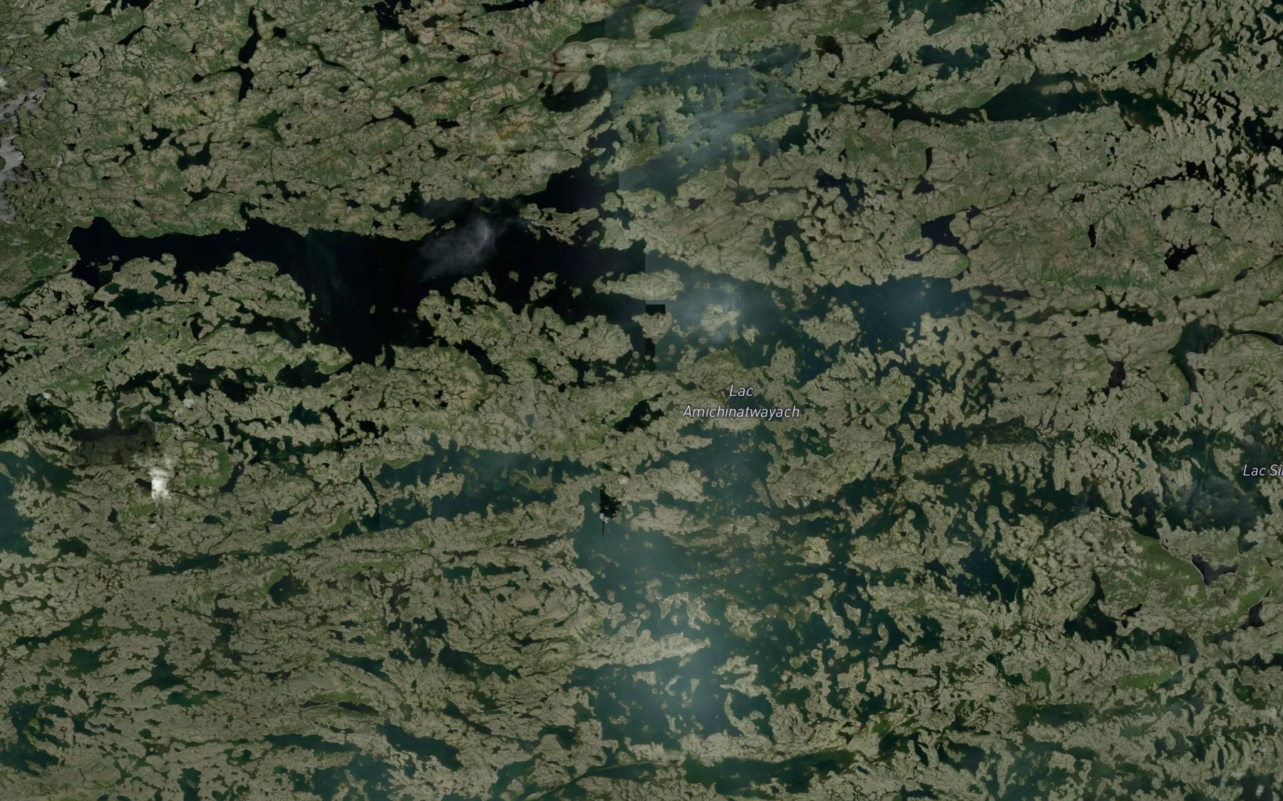 Satellite map of the Lac Amichinatwayach
