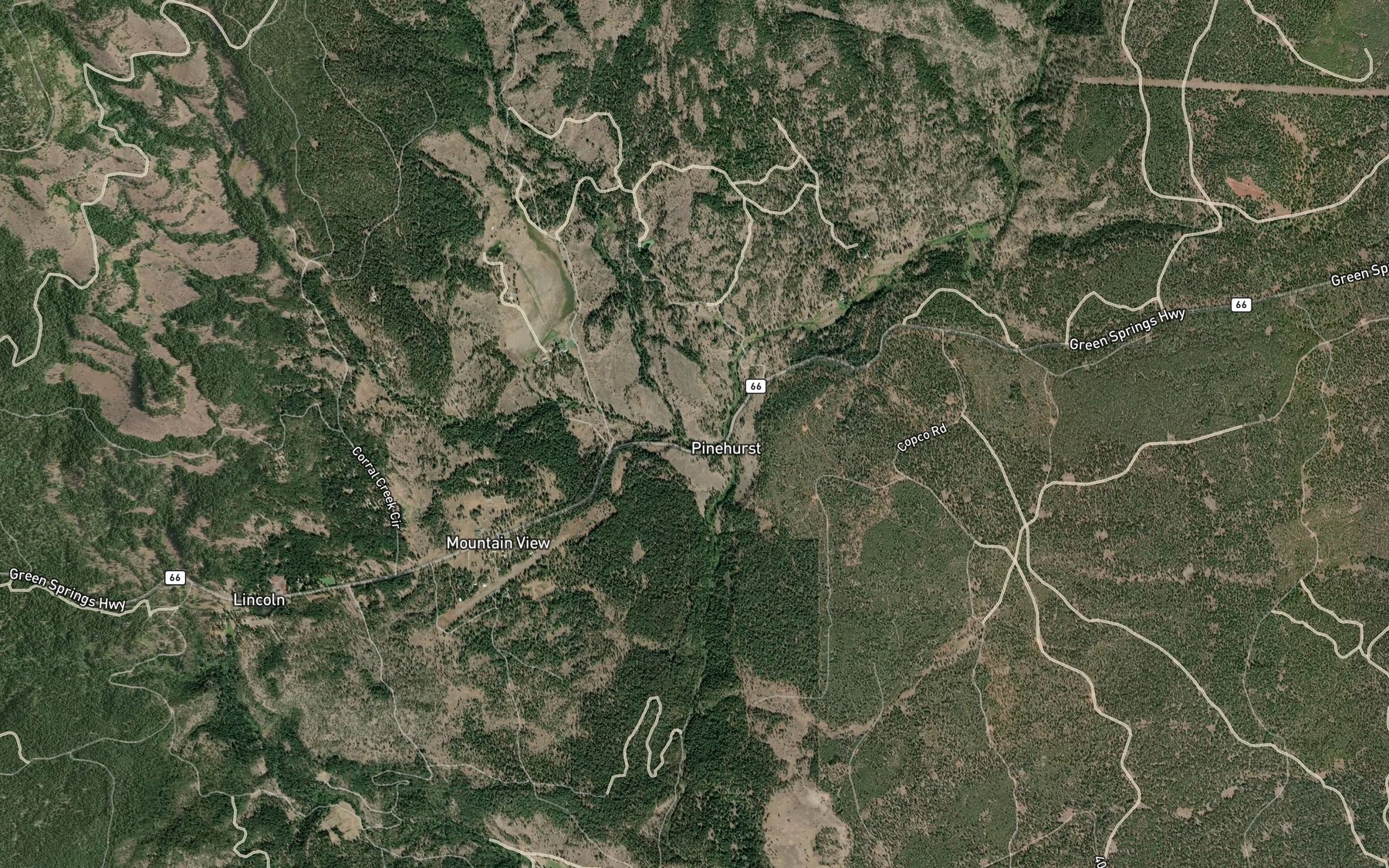 Satellite map of the Beaver Creek