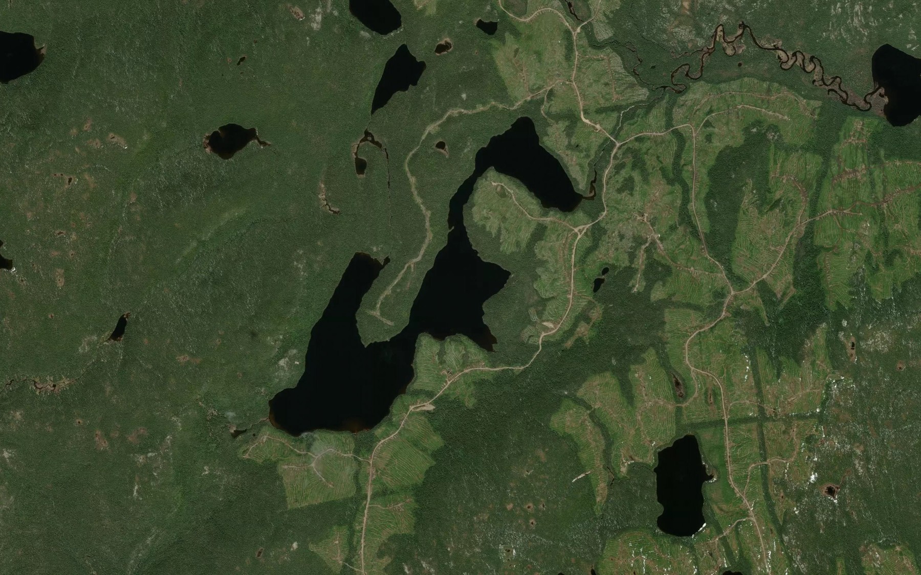 Satellite map of the Lac Gamache