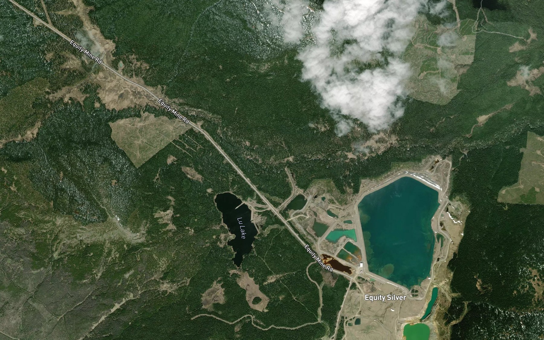 Satellite map of the Lu Creek