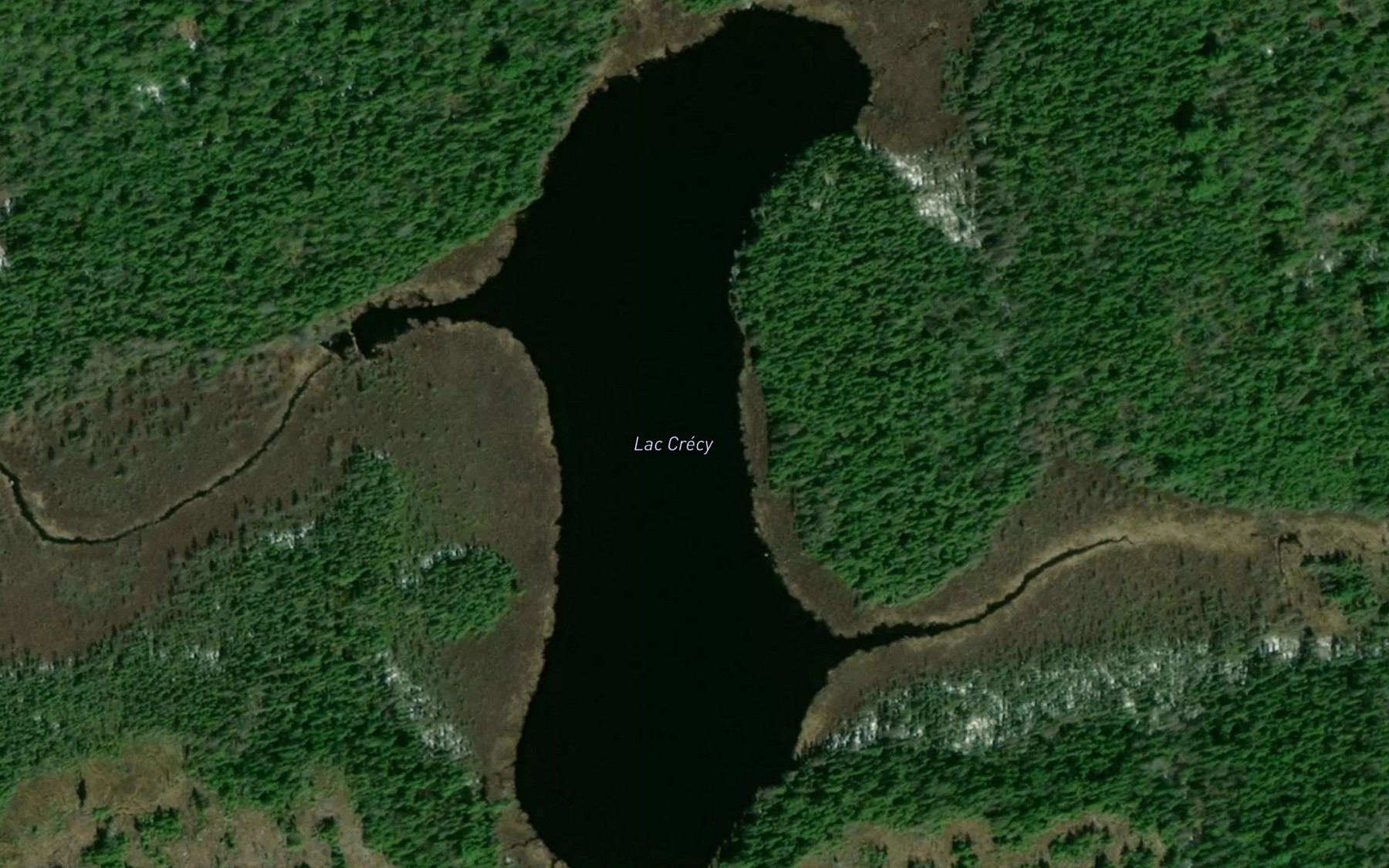 Satellite map of the Lac Crecy
