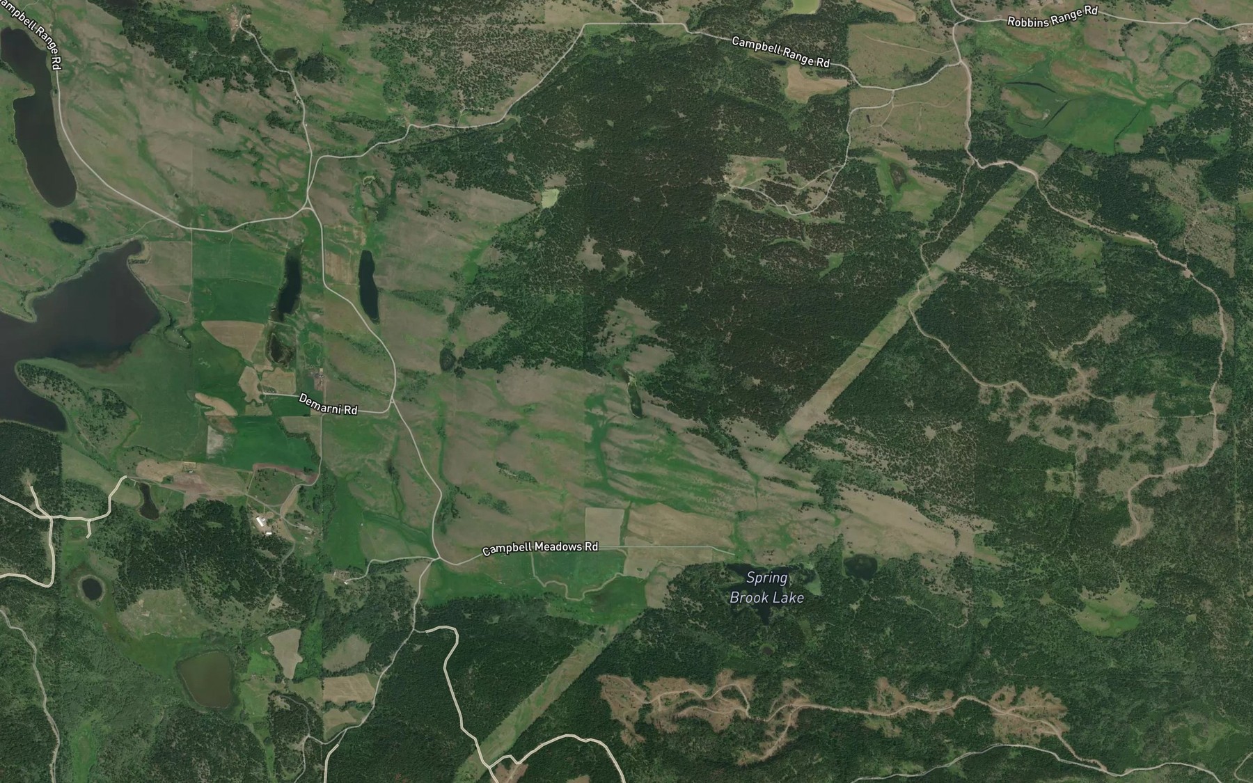 Satellite map of the Sinclair Lake