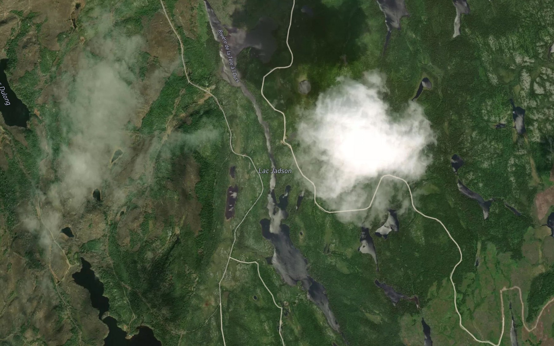 Satellite map of the Lac Jadson