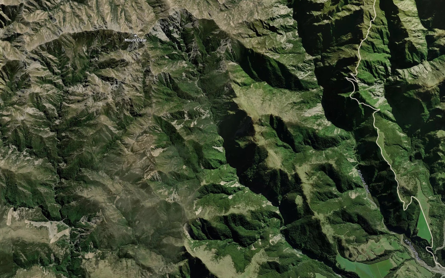 Satellite map of the Sawyers Creek