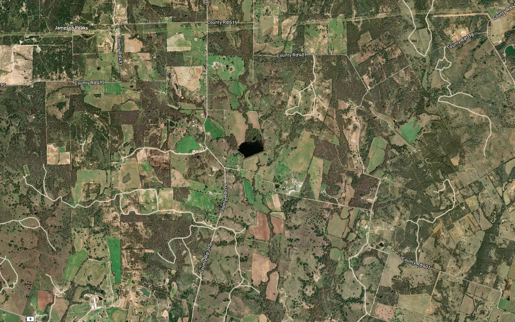 Satellite map of the Soil Conservation Service Site 1 Reservoir