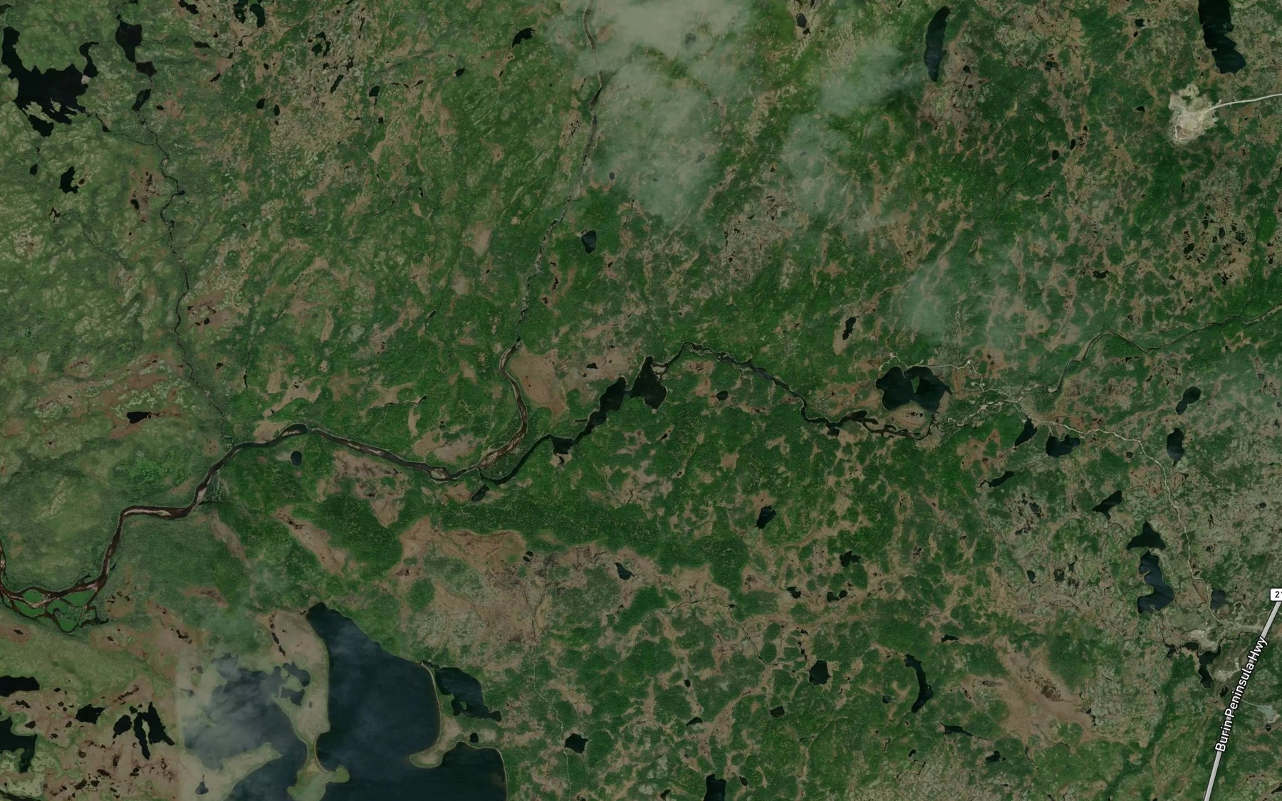 Satellite map of the Clanceys Pond