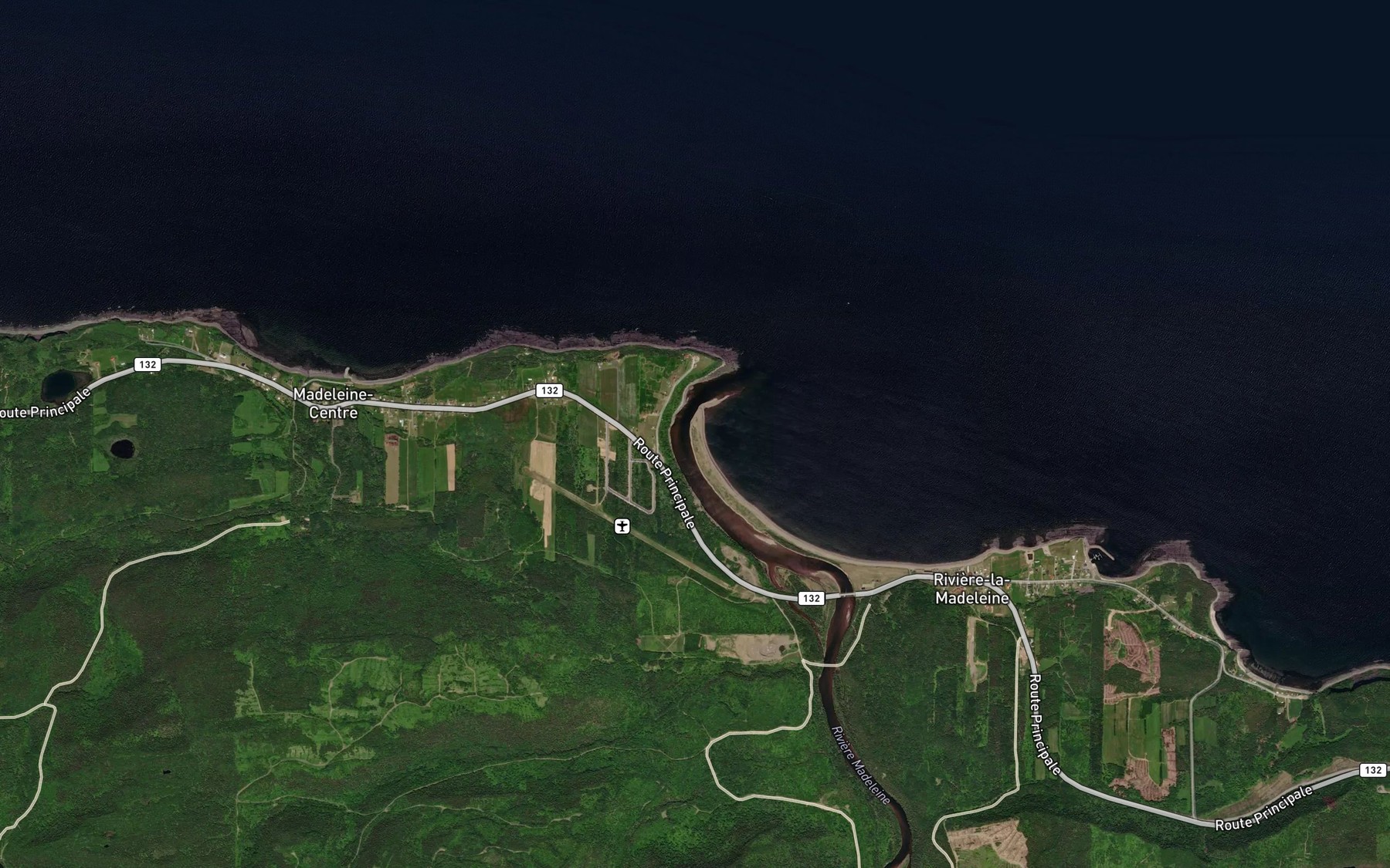 Satellite map of the Riviere Madeleine
