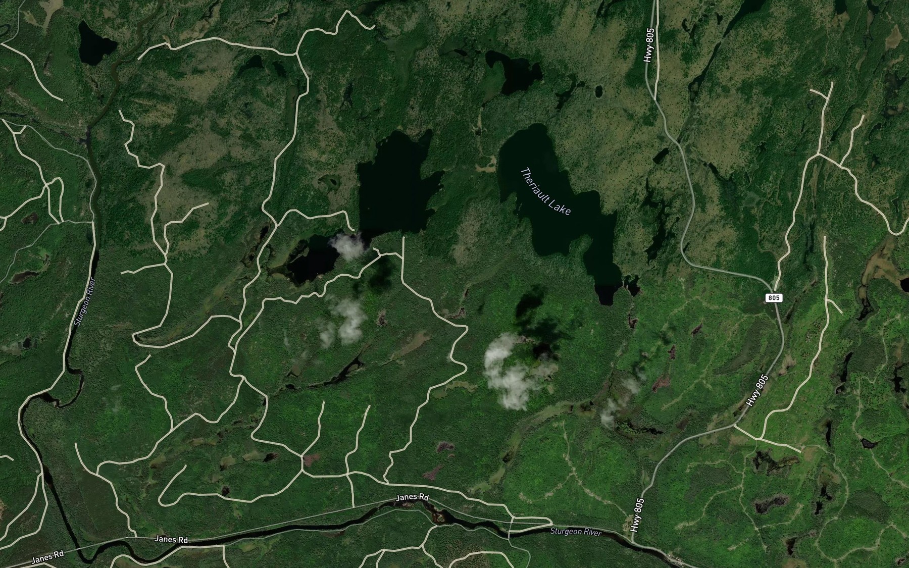 Satellite map of the Lac Sargesson