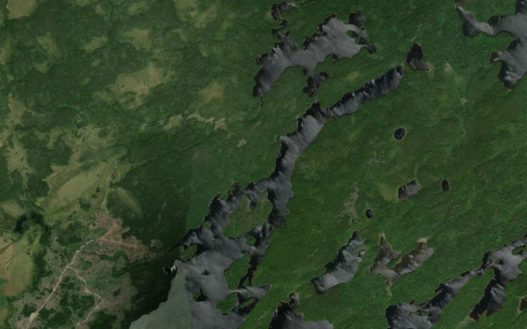 Satellite map of the Little Shabumeni River