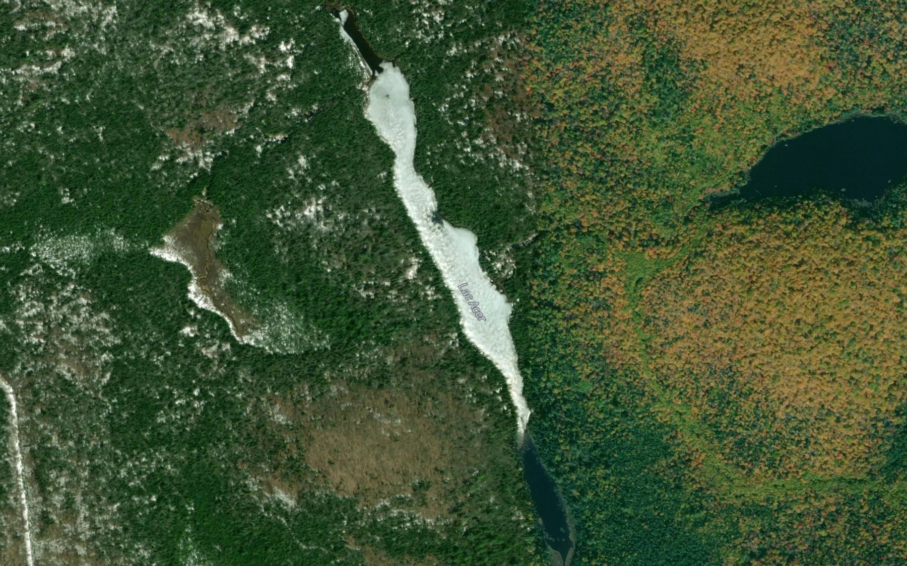 Satellite map of the Lac Acer