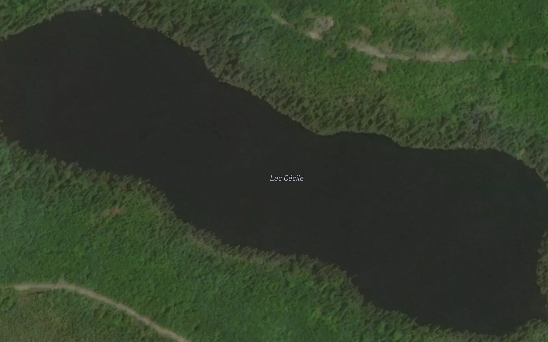 Satellite map of the Lac Cecile
