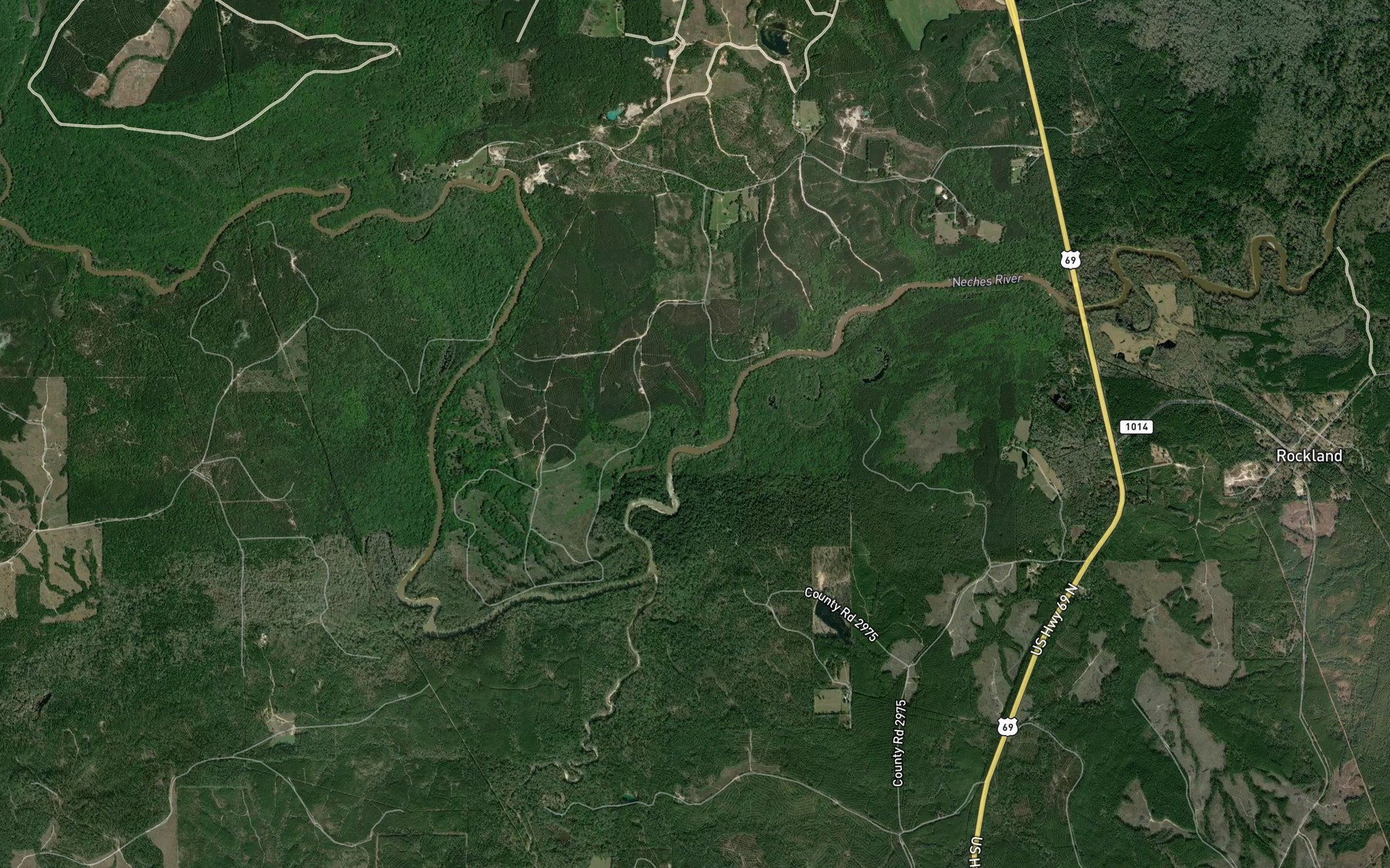 Satellite map of the Alligator Lake