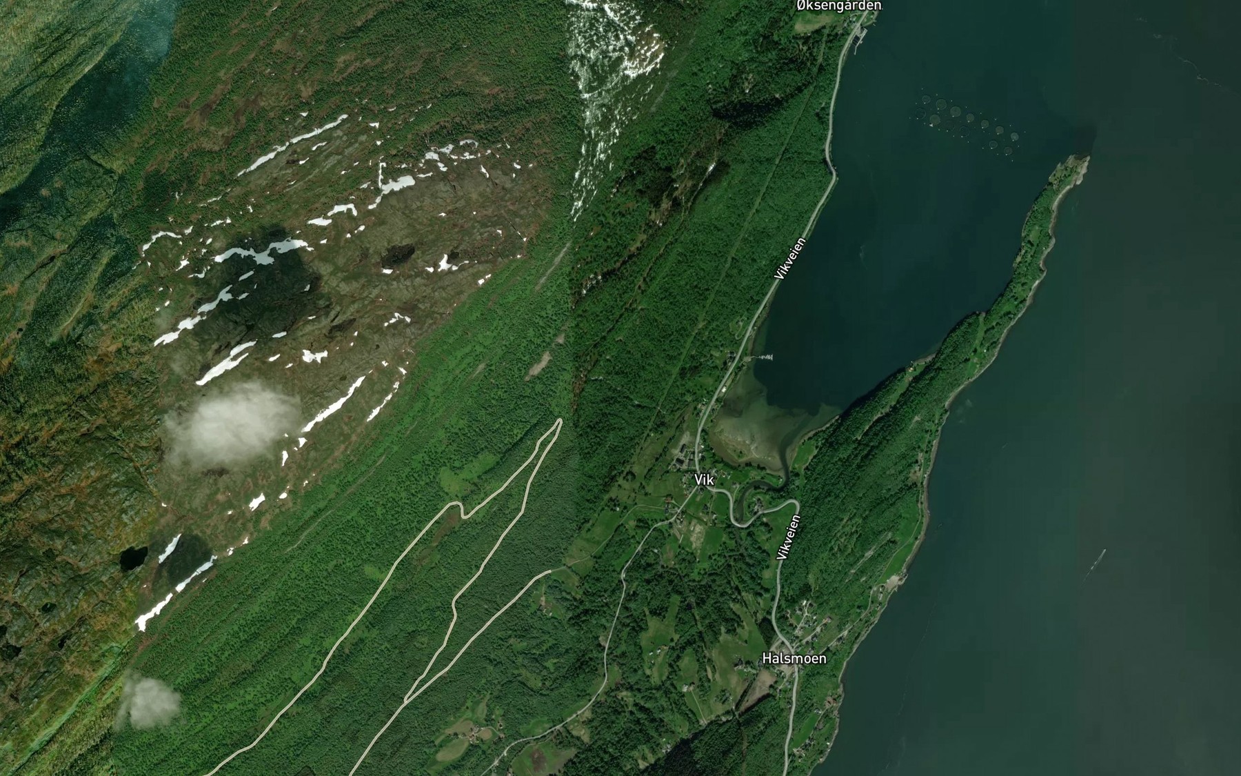 Satellite map of the Utelva