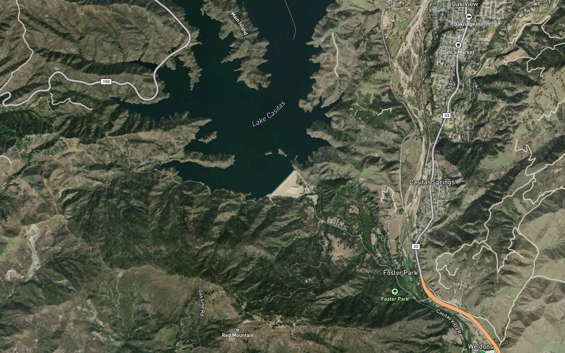 Satellite map of the Spot 1