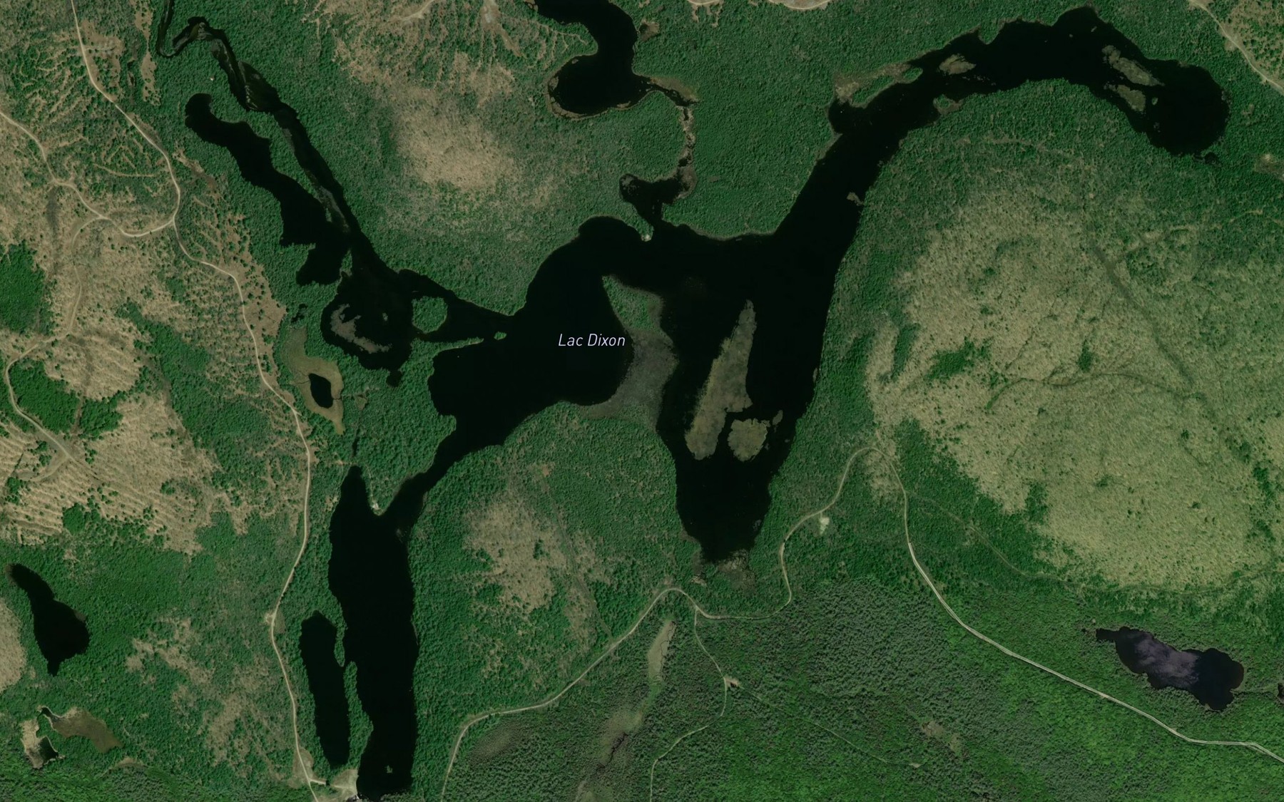Satellite map of the Lac Dixon