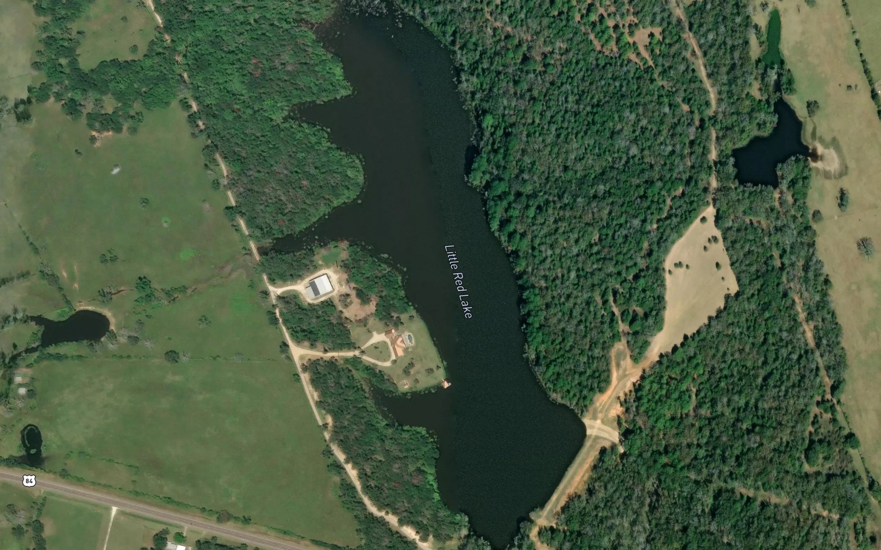 Satellite map of the Little Red Lake