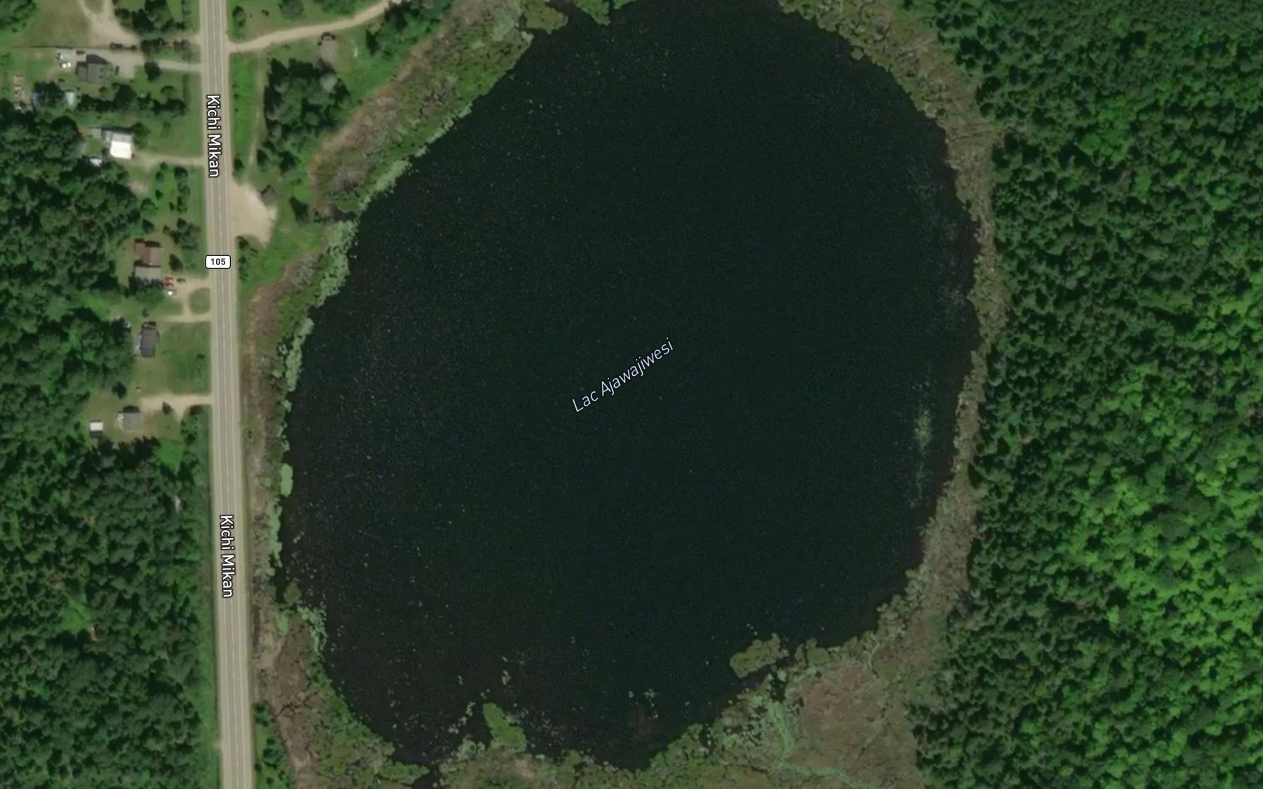 Satellite map of the Lac Ayajiwadjwesi