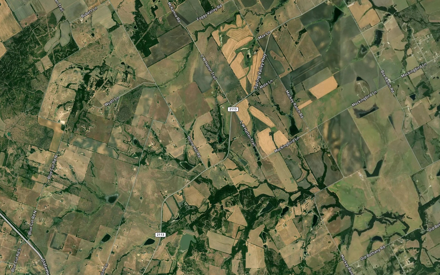 Satellite map of the Soil Conservation Service Site 19 Reservoir